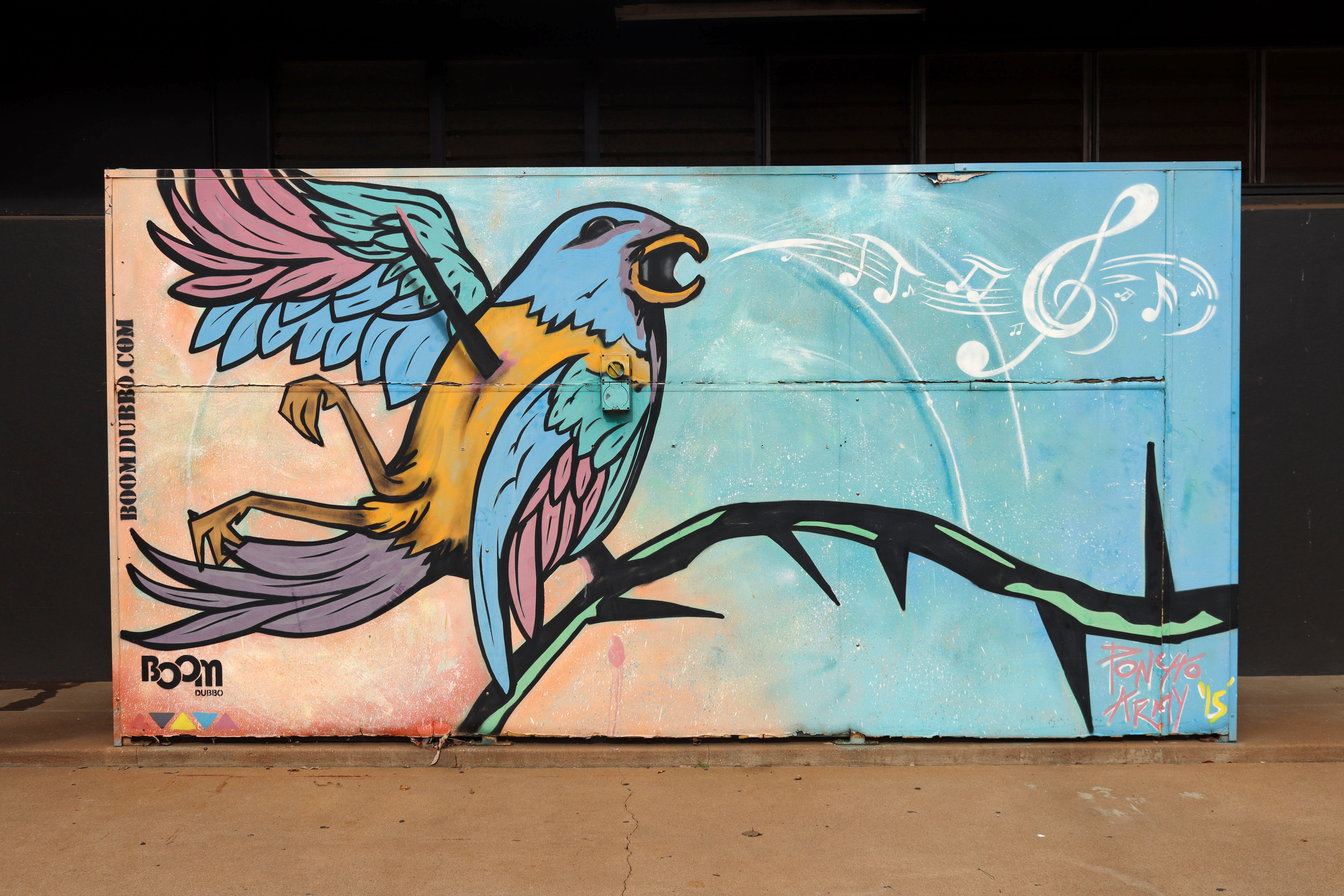 Colleen's Thorn Bird by Poncho Army | Street Art NSW