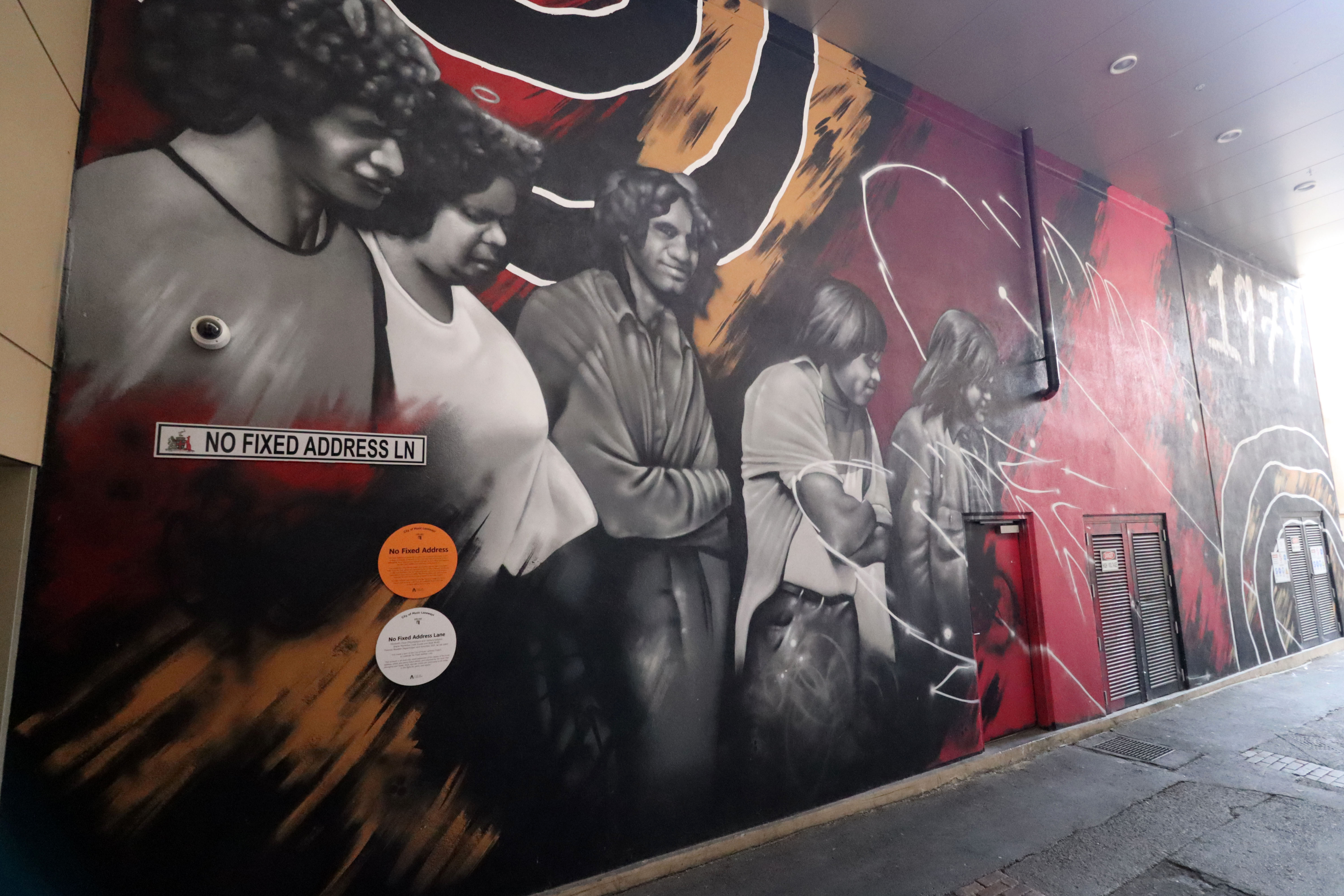 No Fixed Address Lane by Elizabeth Close Arts | Street Art NSW