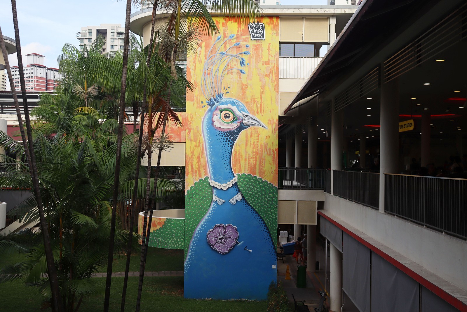 Peacock + Feather by Mike Makatron | Street Art NSW