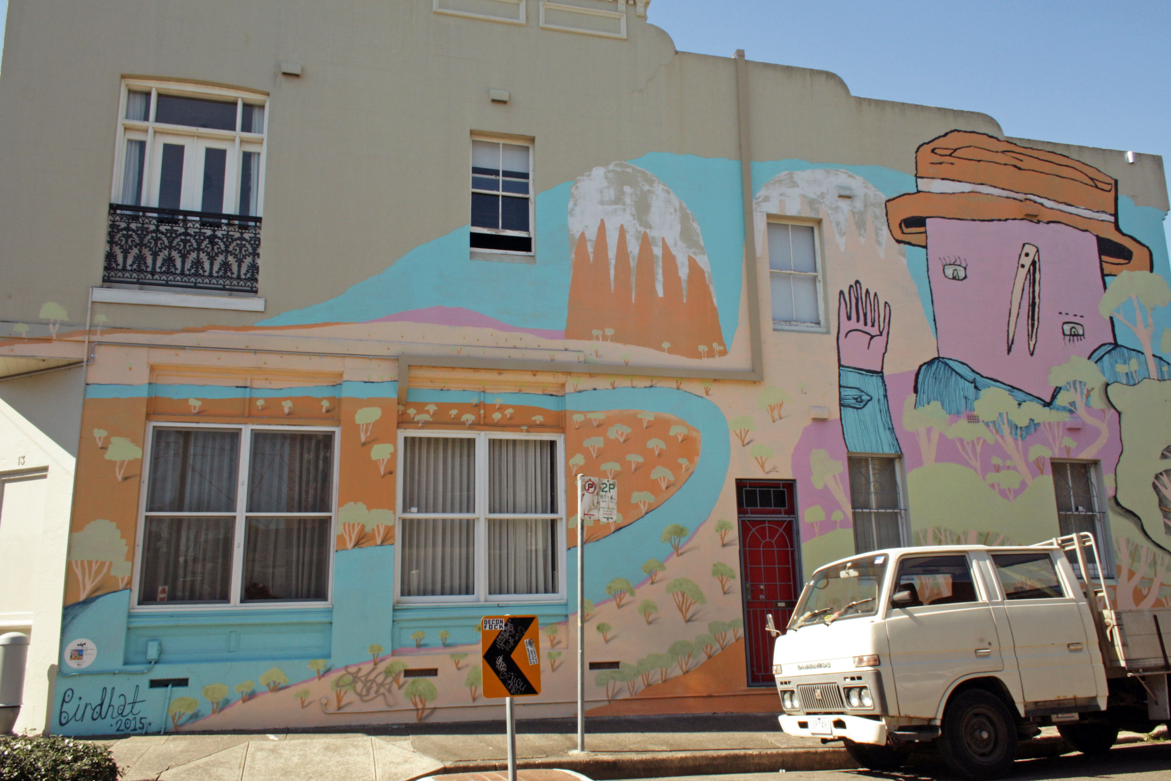Birdhat in Lewisham by Neil Tomkins | Street Art NSW