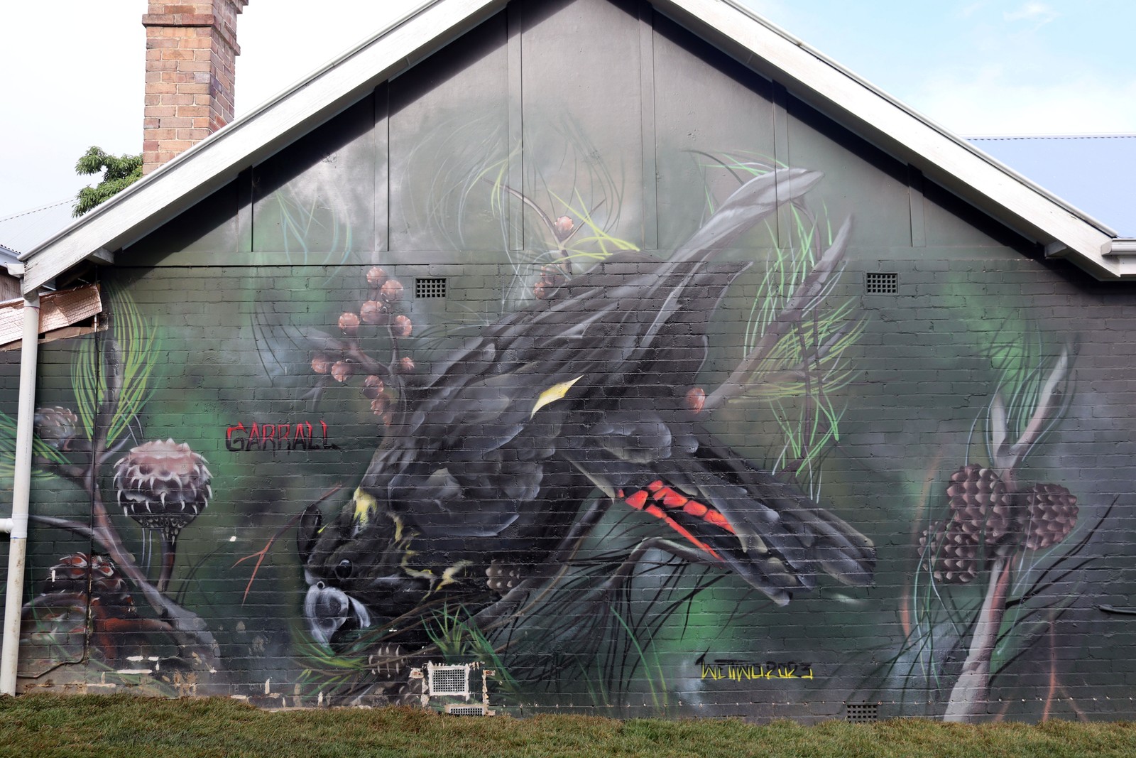 Garrall (Black Cockatoo) by Joe Quilter | Street Art NSW