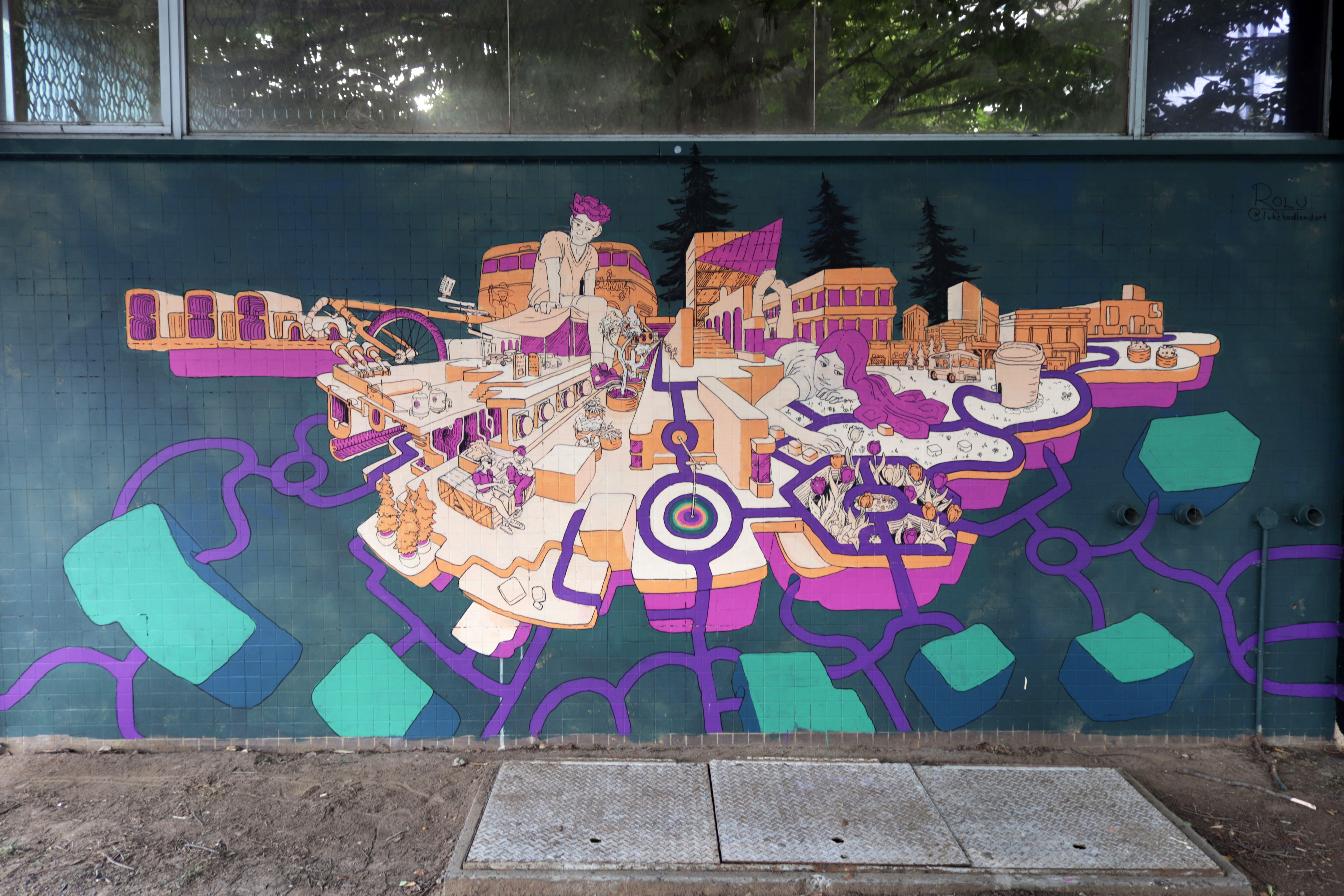 Floating Island of Braddon-isms by Luke Hadland | Street Art NSW