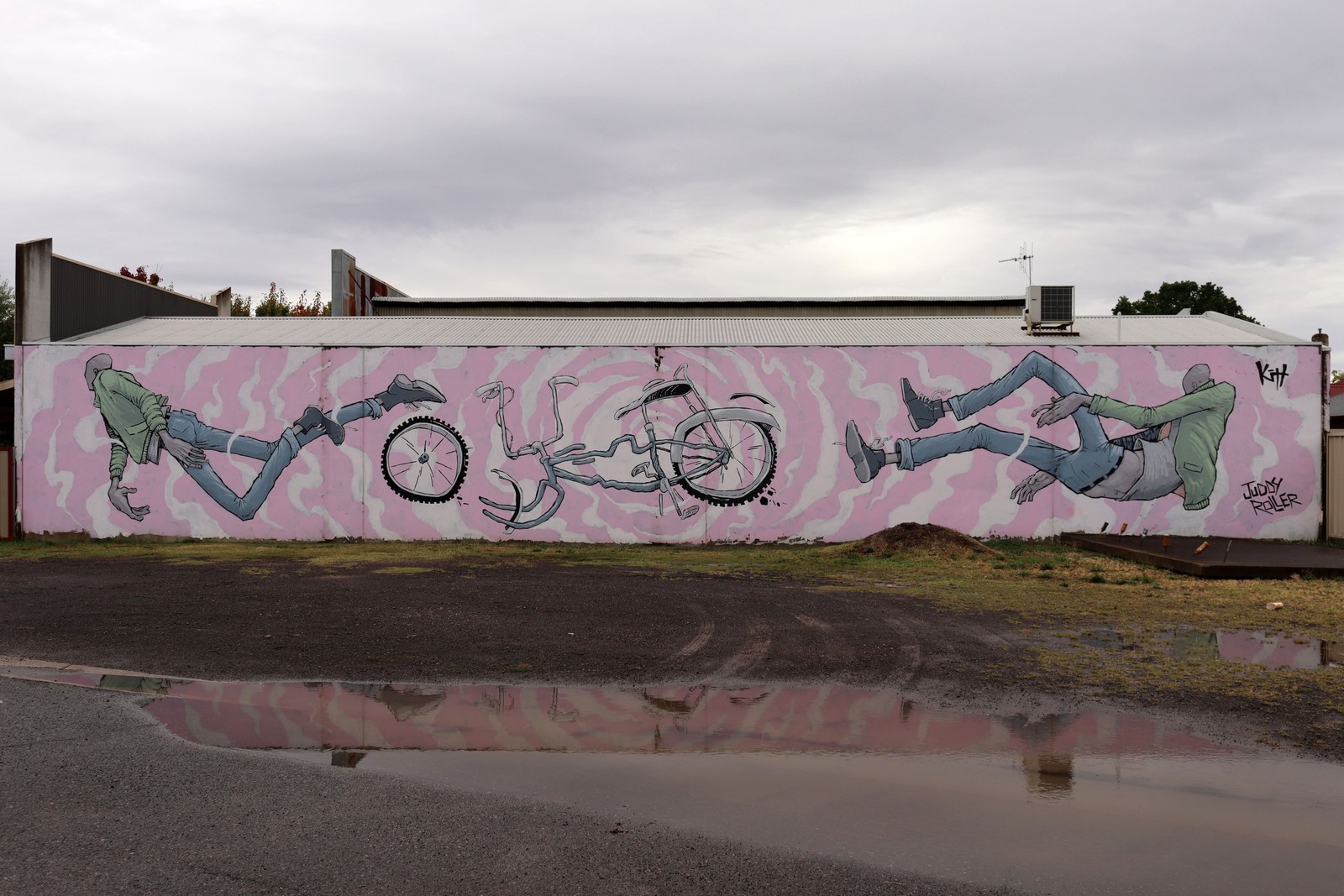 Flying Man by Kitt Bennett | Street Art NSW