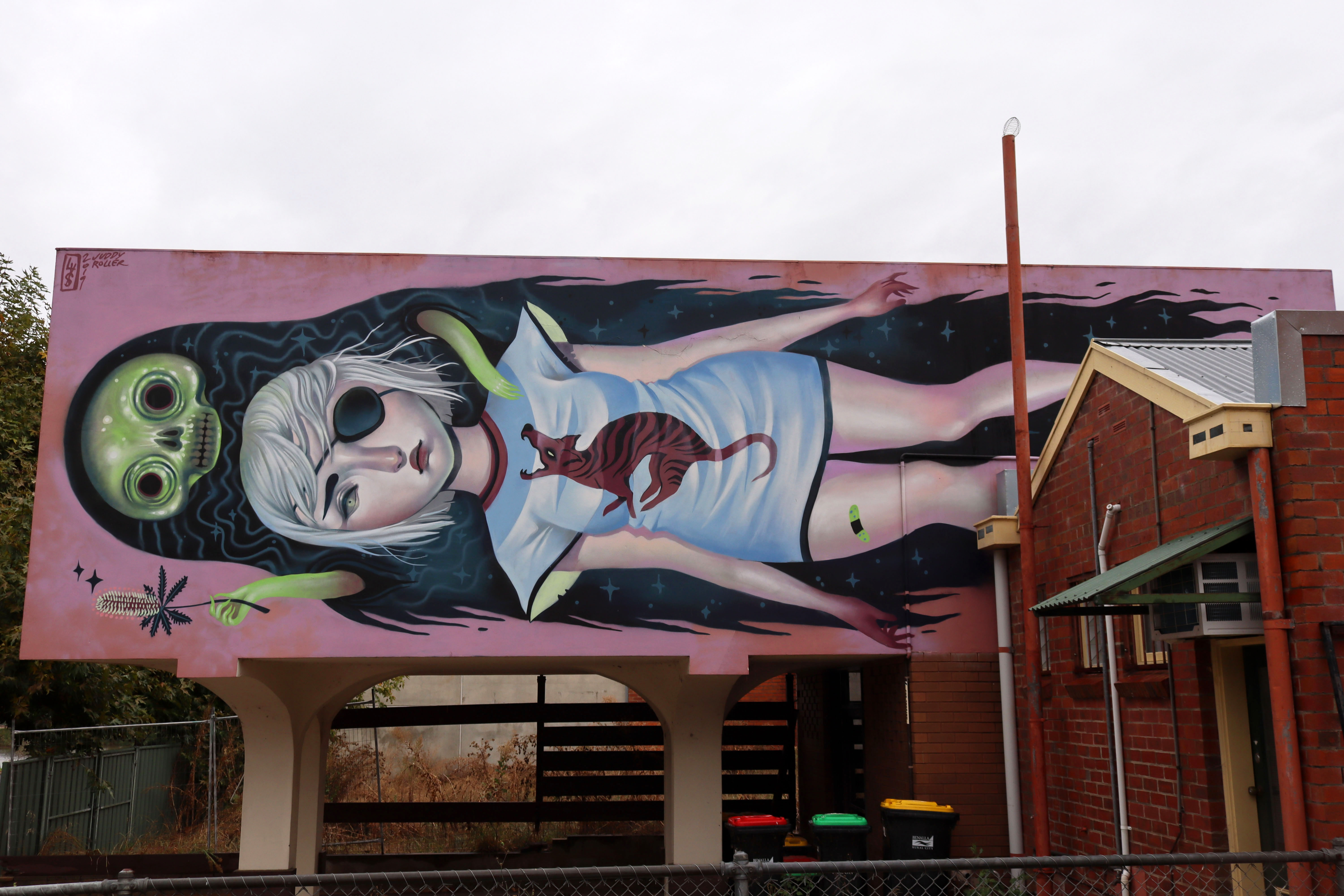 Thylacine Fever Dream by Lauren YS | Street Art NSW
