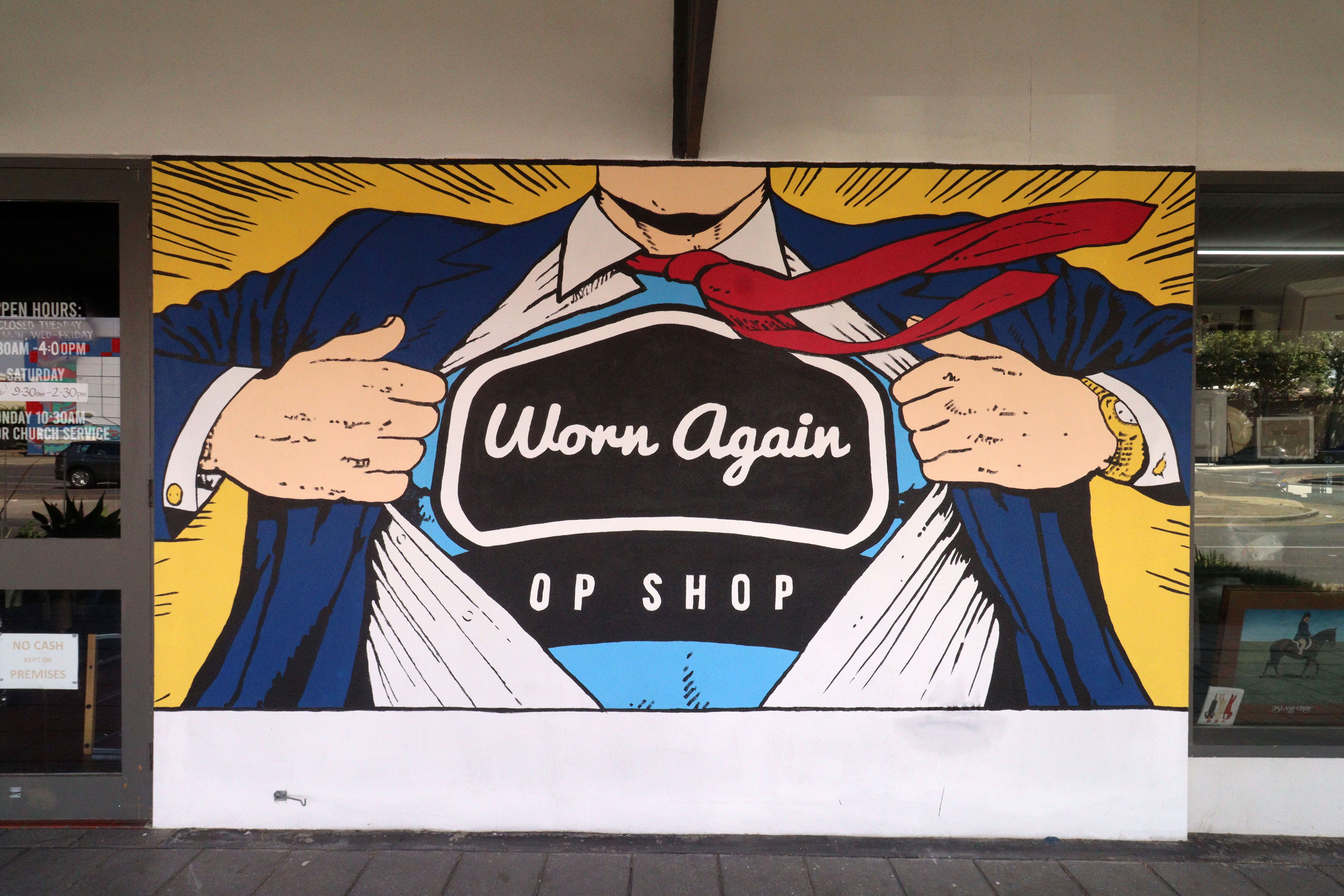 Worn Again Op Shop | Street Art NSW