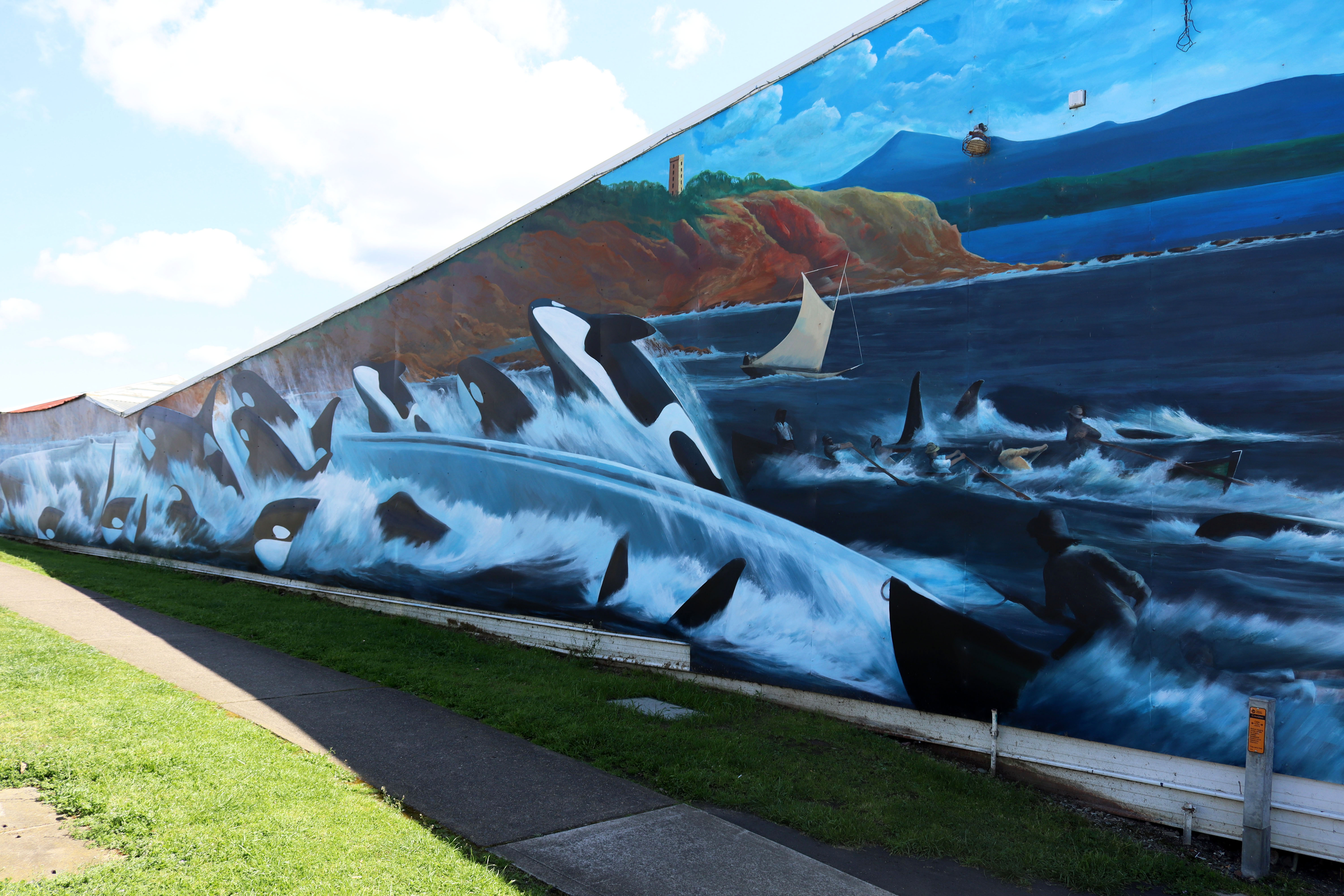 Big Blue and the Whalemen of Twofold Bay by Brett Ralph | Street Art NSW