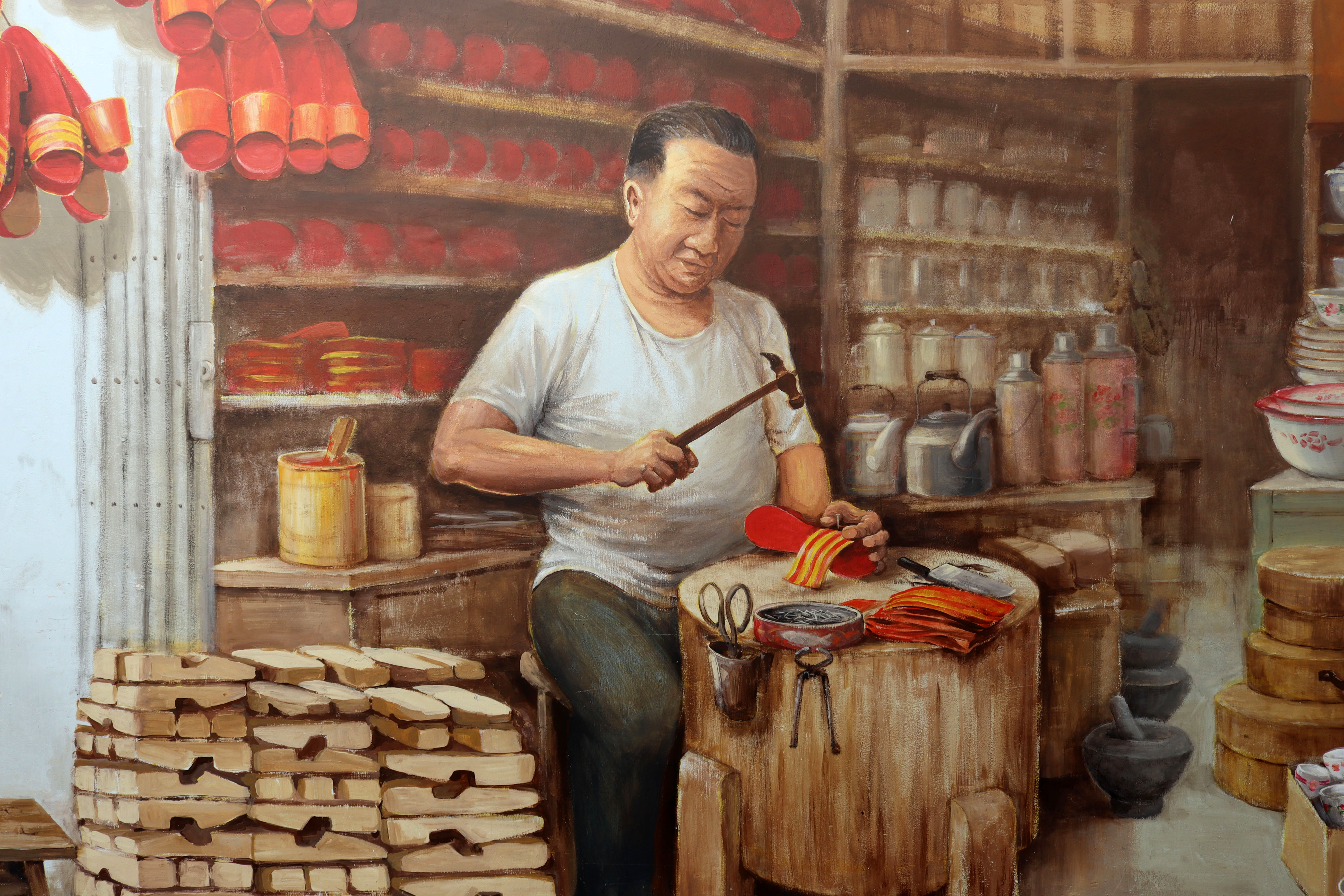 Clog Maker & Kitchenware Shop by Yip Yew Chong | Street Art NSW