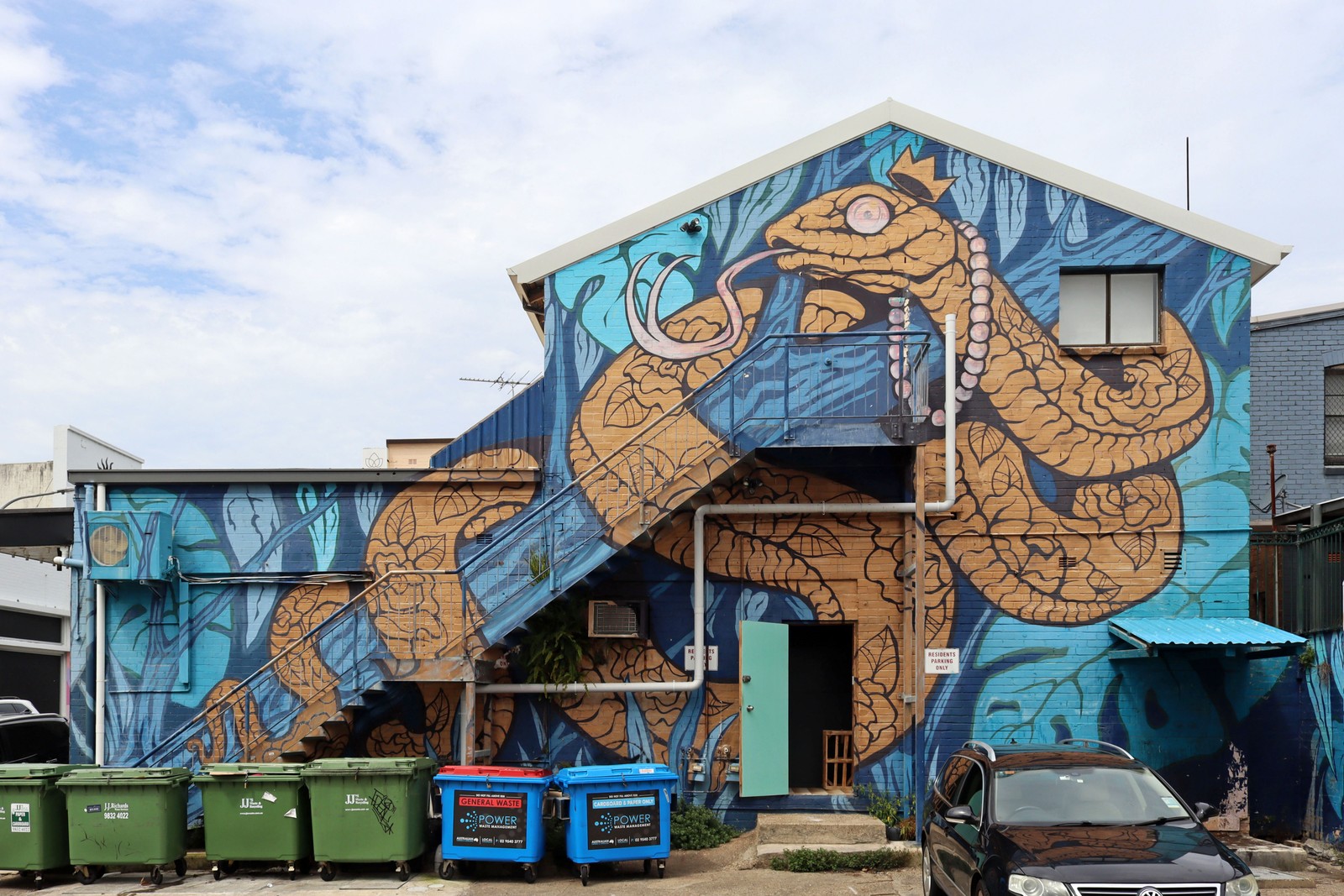Snek God King by The OX King | Street Art NSW