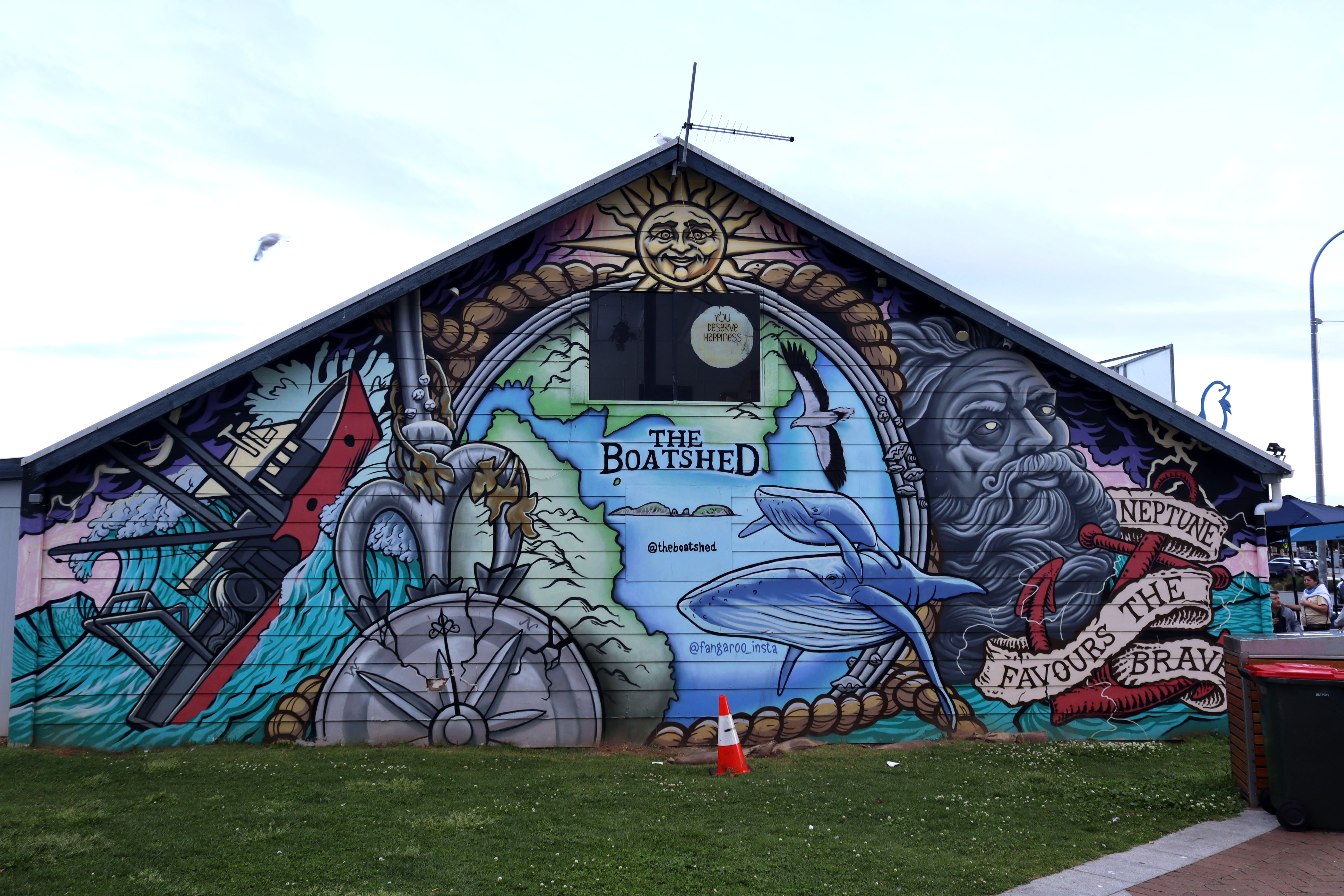 Neptune Favours the Brave by Fangaroo | Street Art NSW