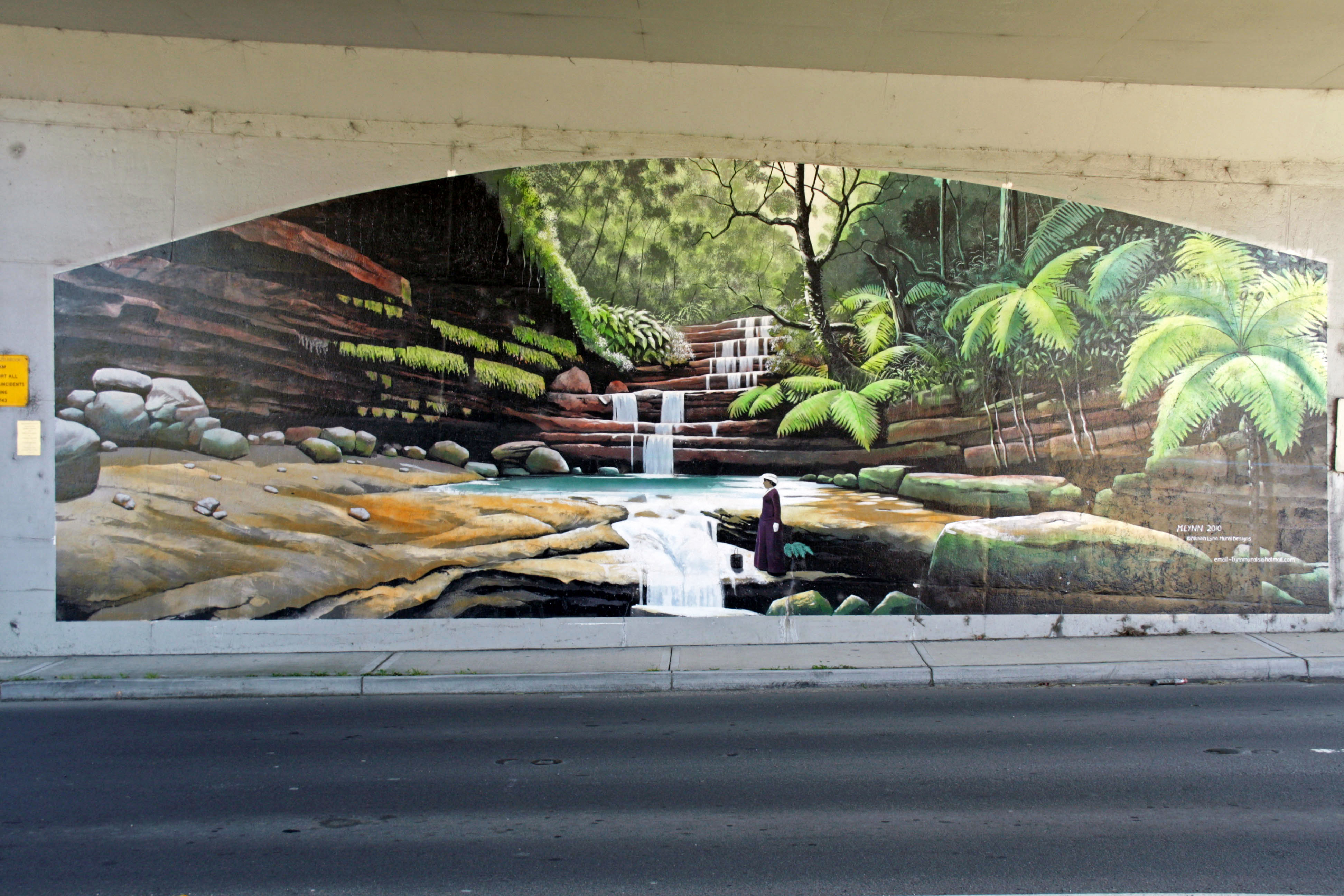 Terrace Falls 1904 by Ken Goodlet | Street Art NSW