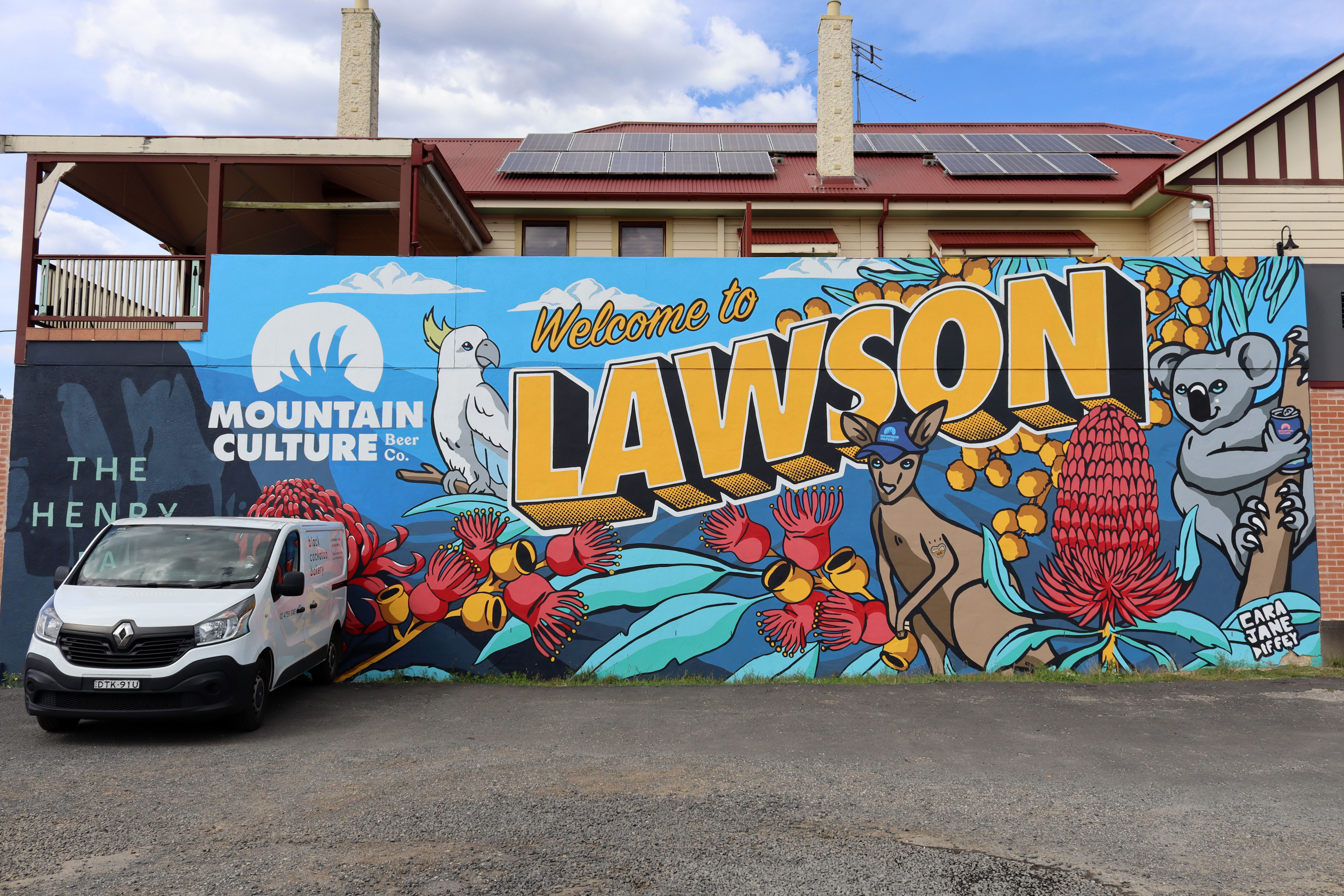 Welcome to Lawson by Cara Jane Diffey | Street Art NSW