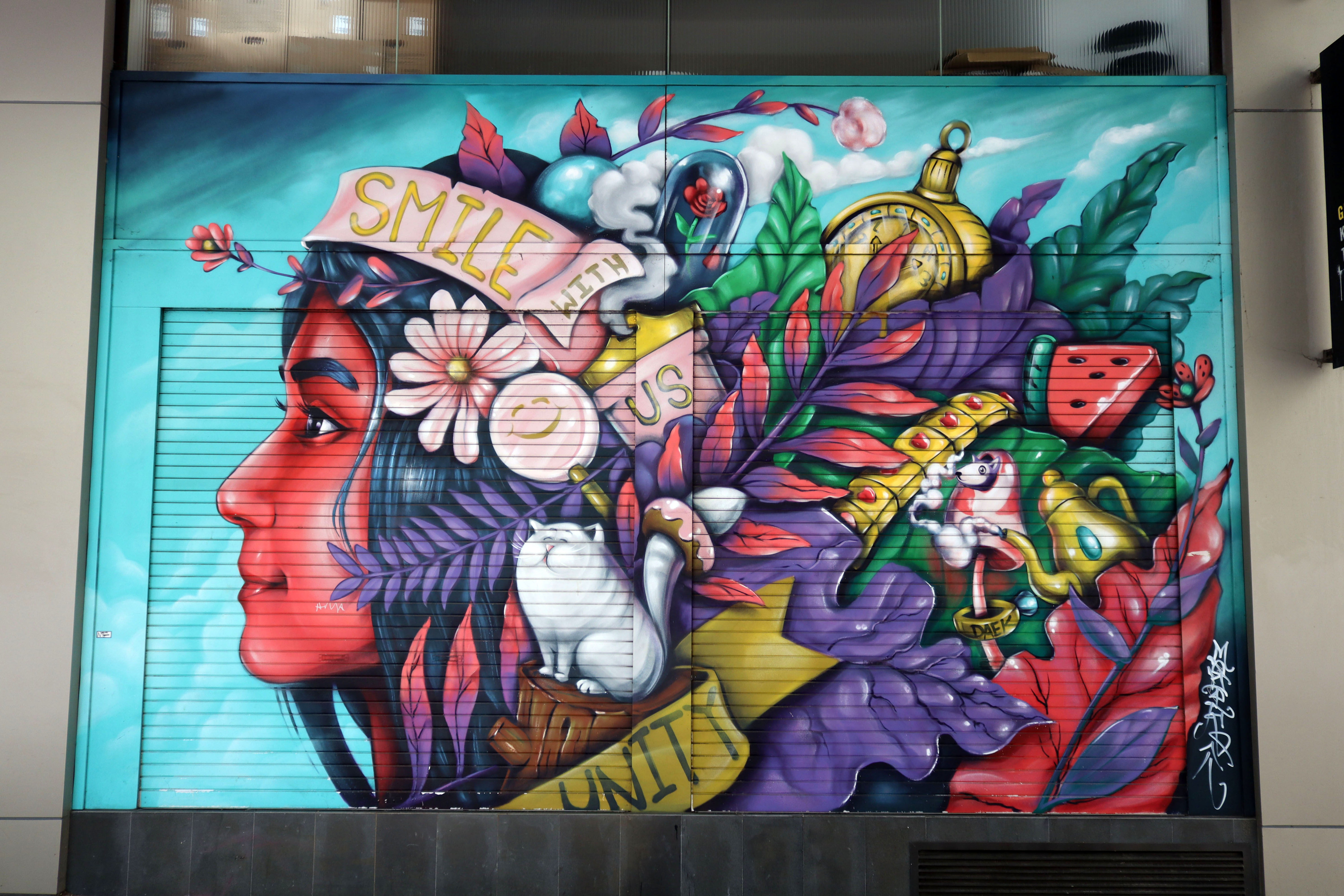 Smile With Us by Daek William | Street Art NSW