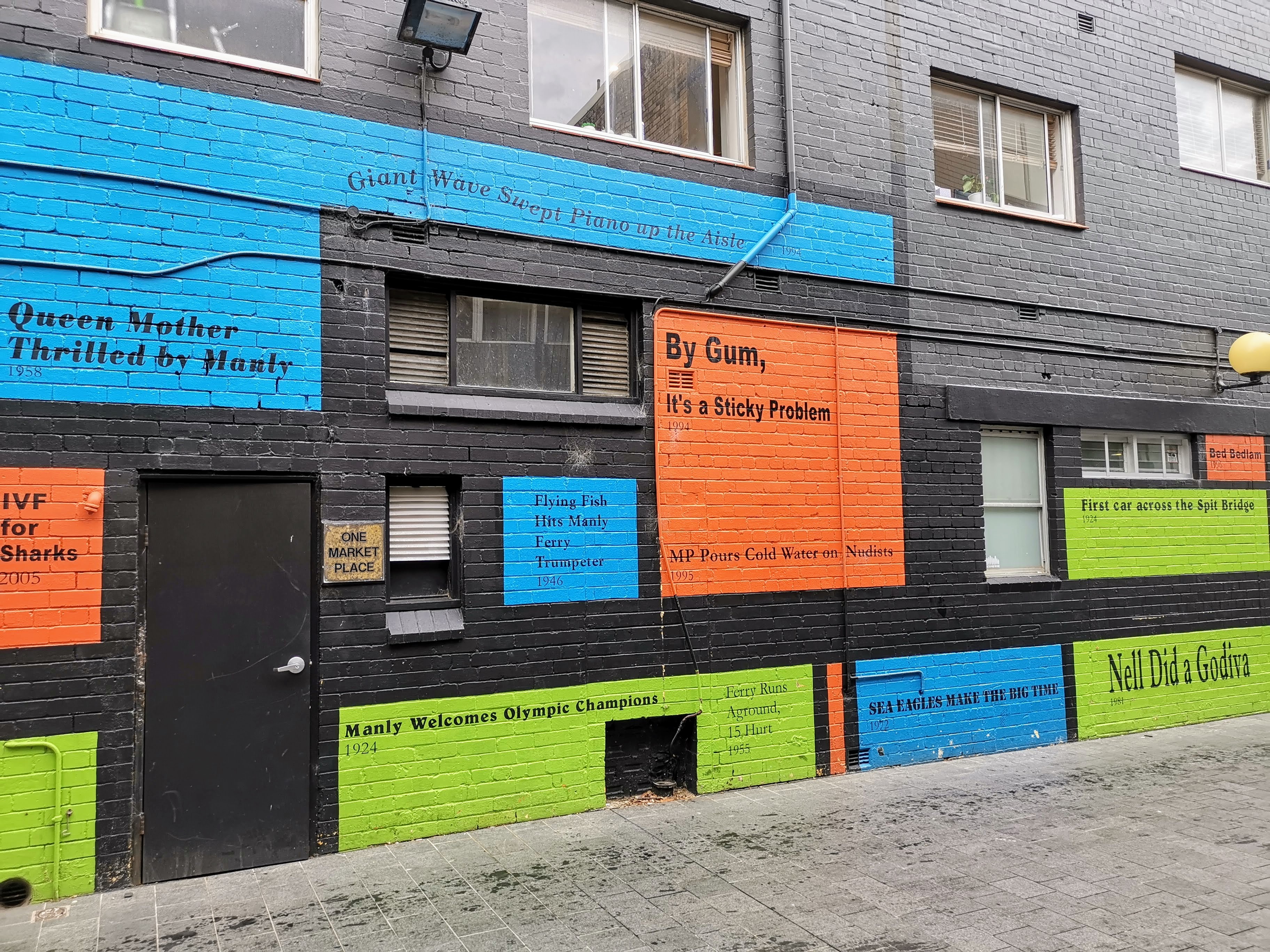 Market Lane Mural by Ruth Downes | Street Art NSW