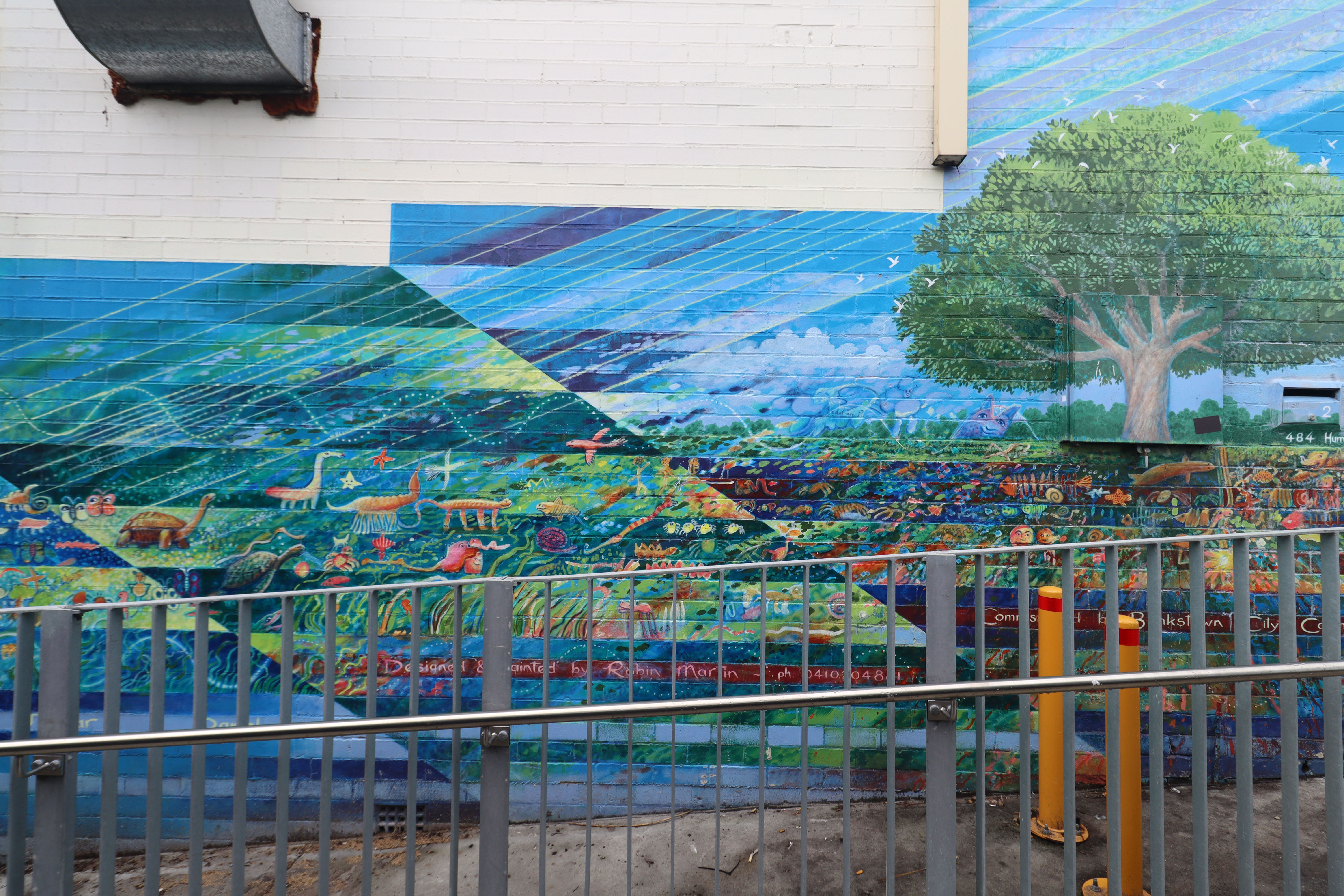 Yagoona Station Mural by Robin Martin | Street Art NSW