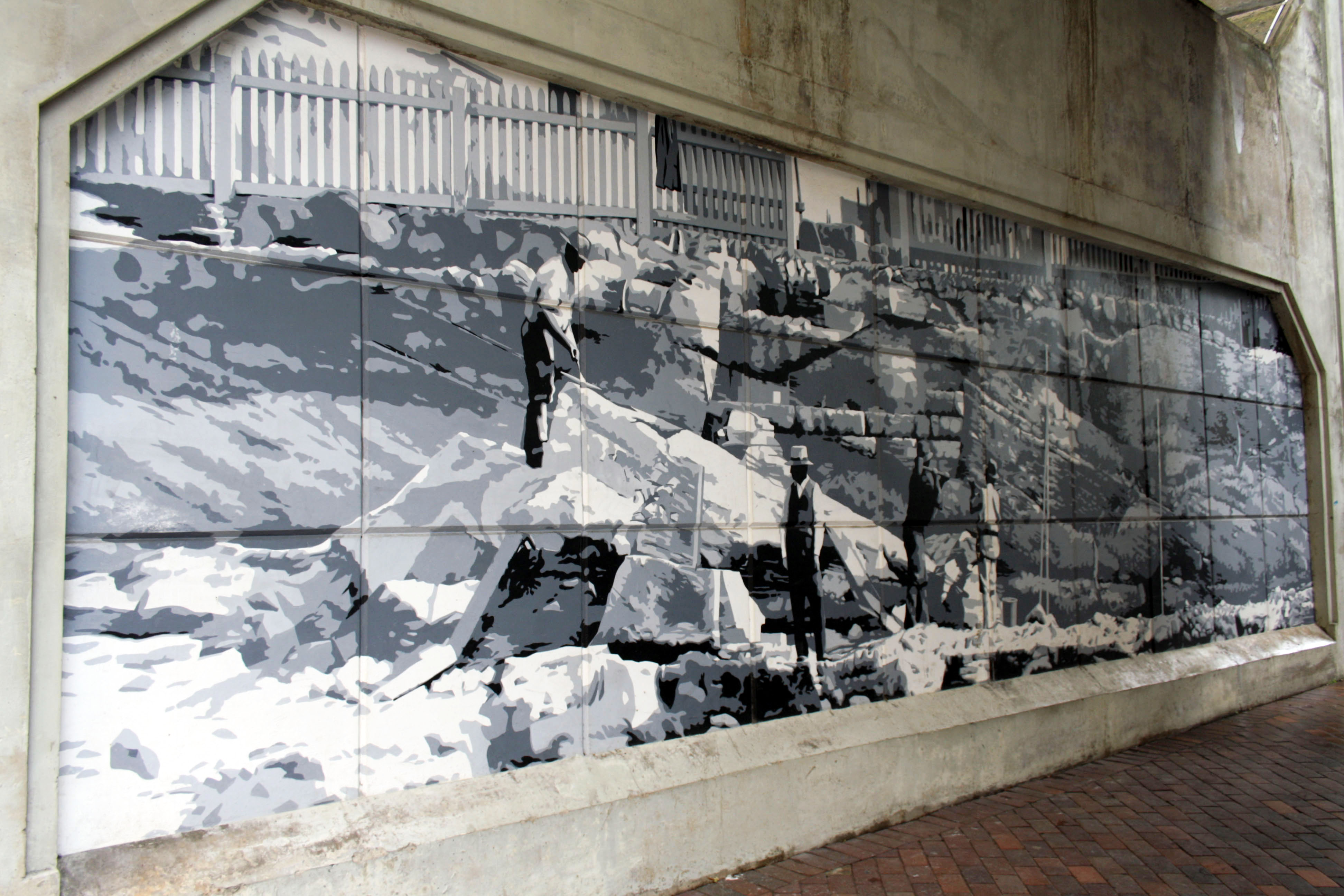 Reconstructing The Rocks in the 1900s by Geoff Williams | Street Art NSW
