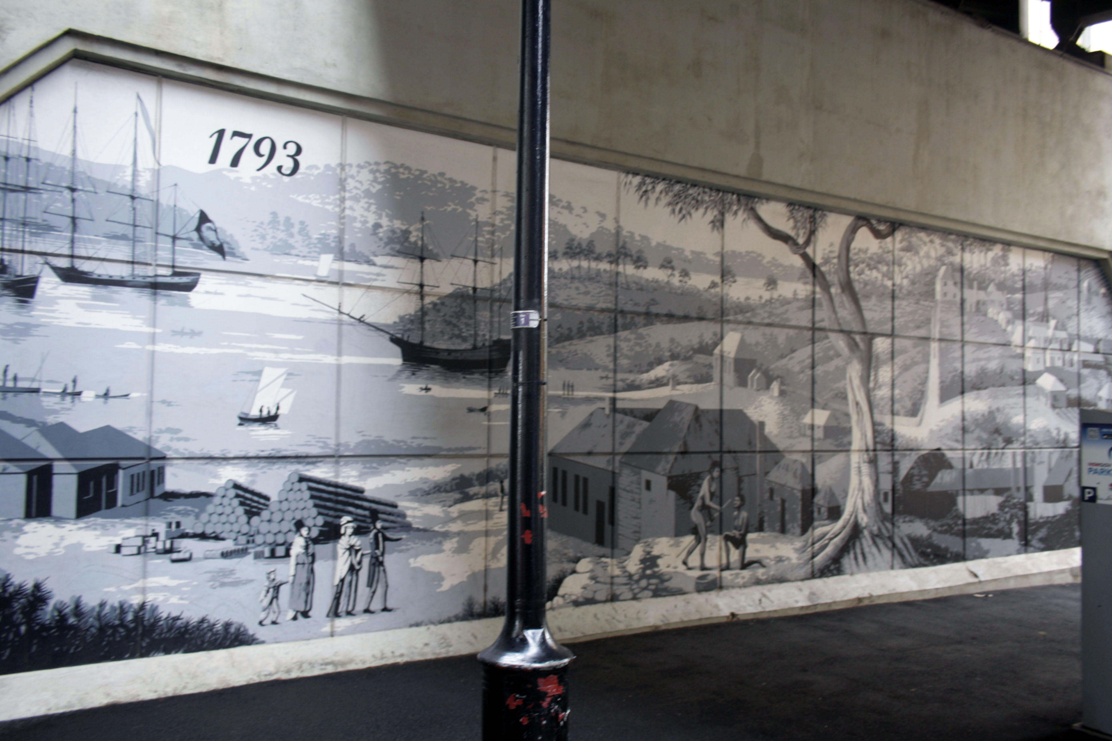 Spying on the Colony 1793 by Geoff Williams | Street Art NSW