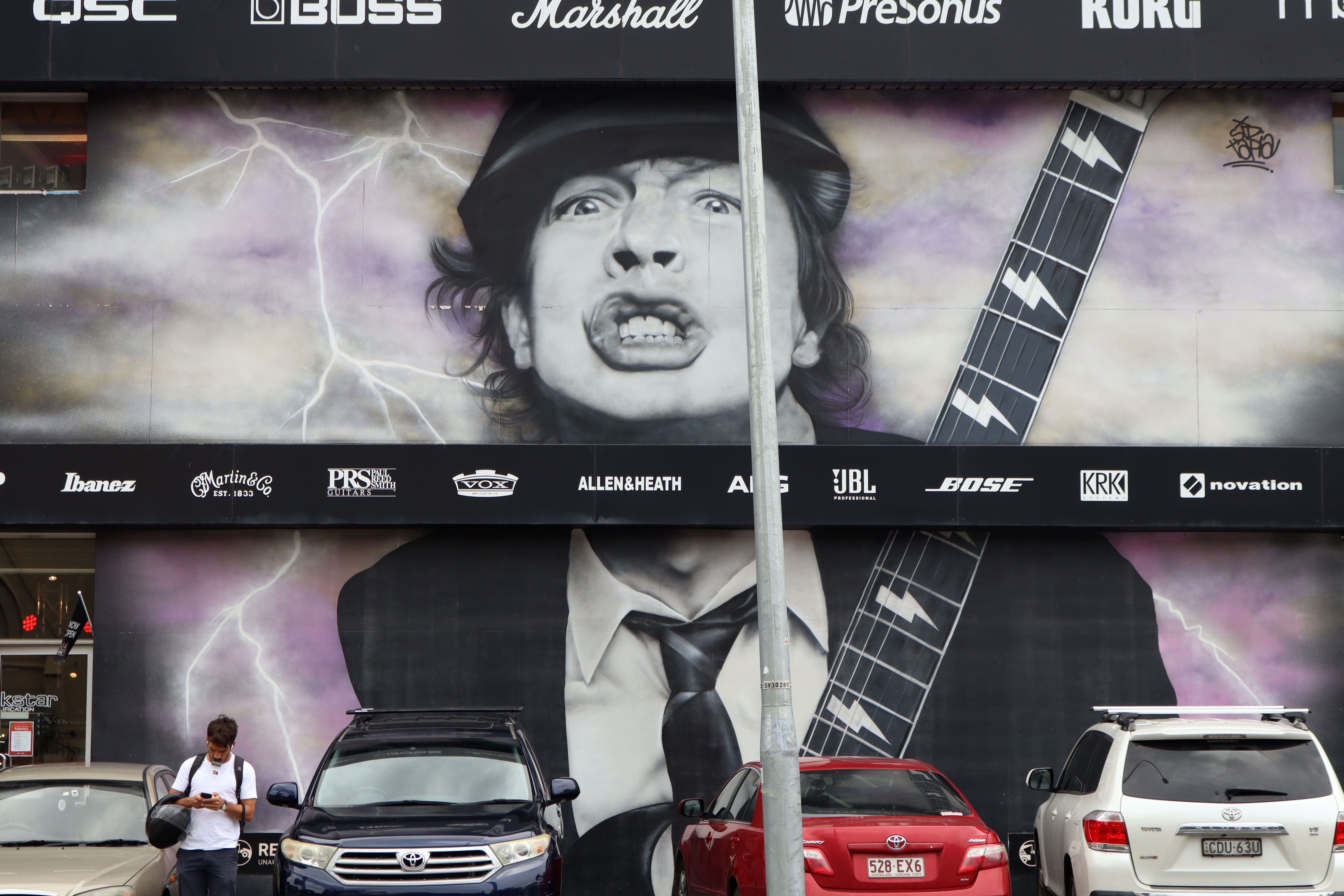 Angus Young by Sid Tapia | Street Art NSW