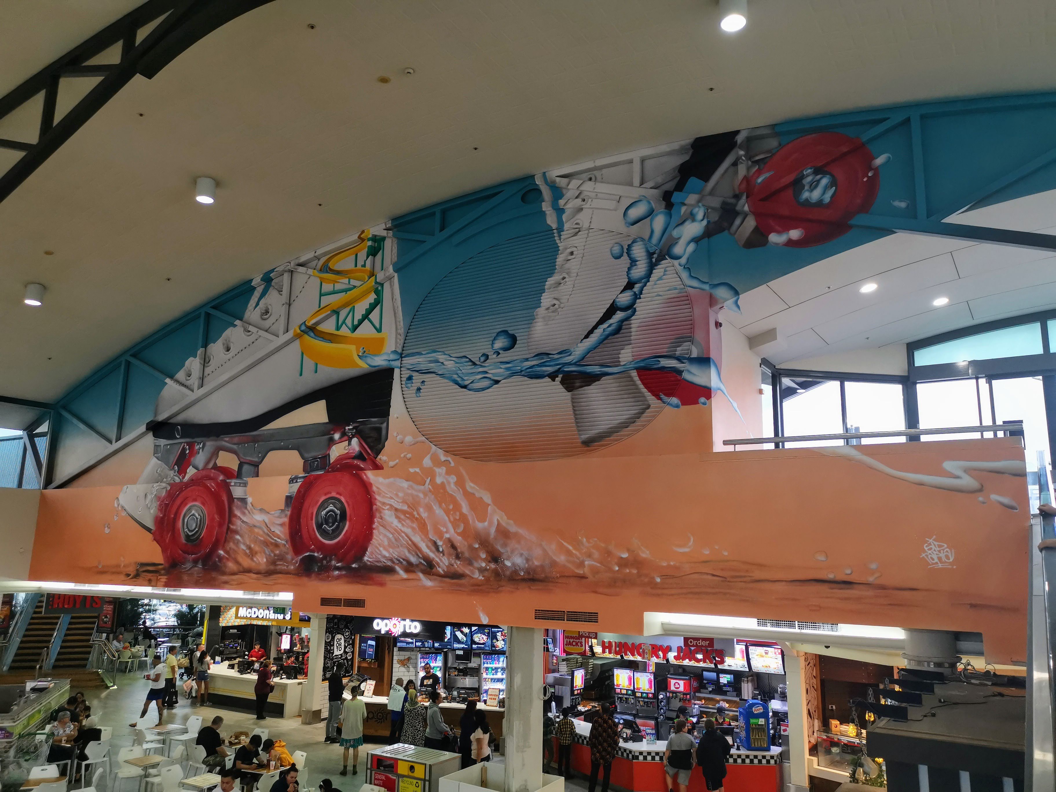 Blue Light Disco and the Mount Druitt Water Works by Sid Tapia | Street Art NSW