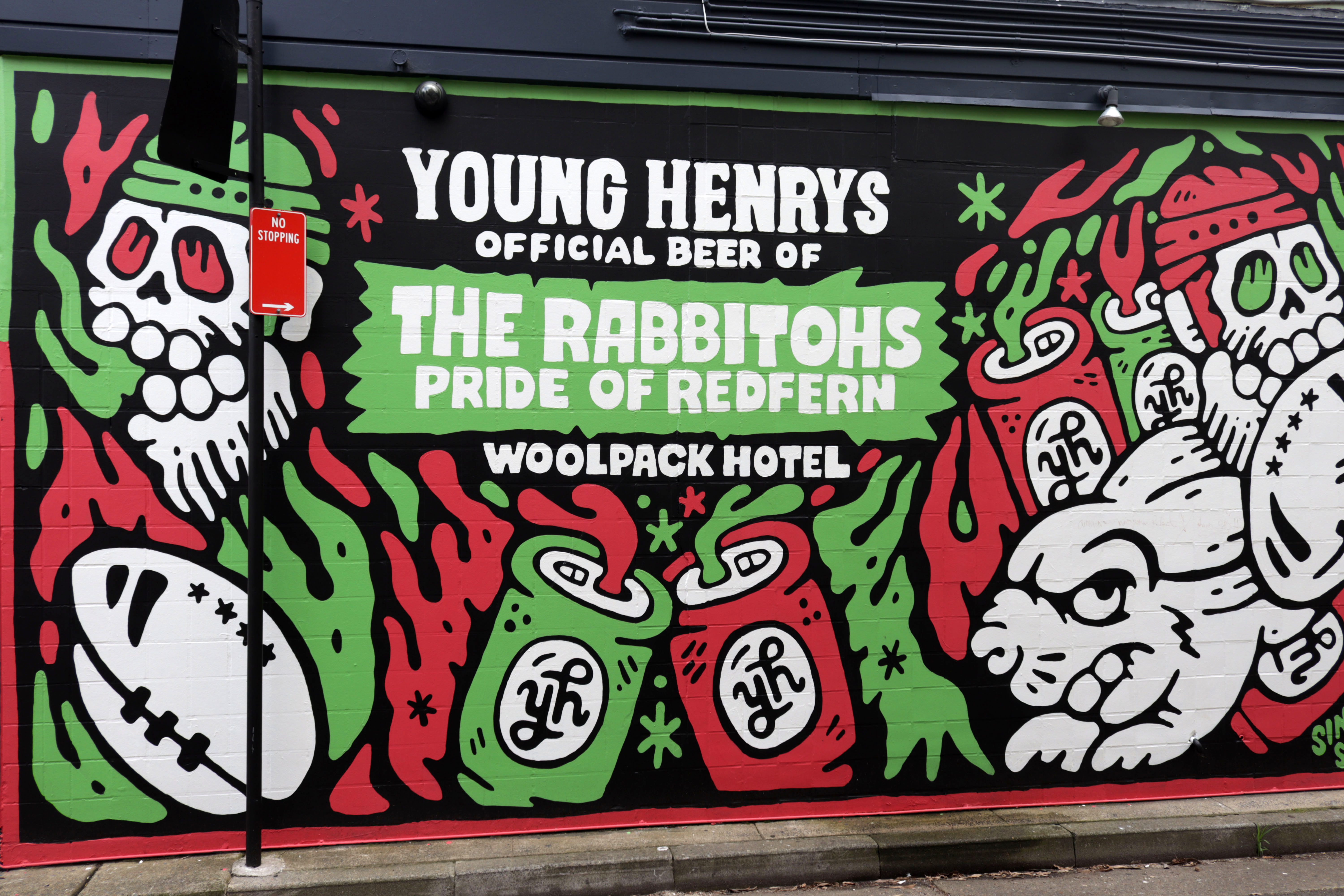 The Rabbitohs Pride of Redfern by Sindy Sinn | Street Art NSW
