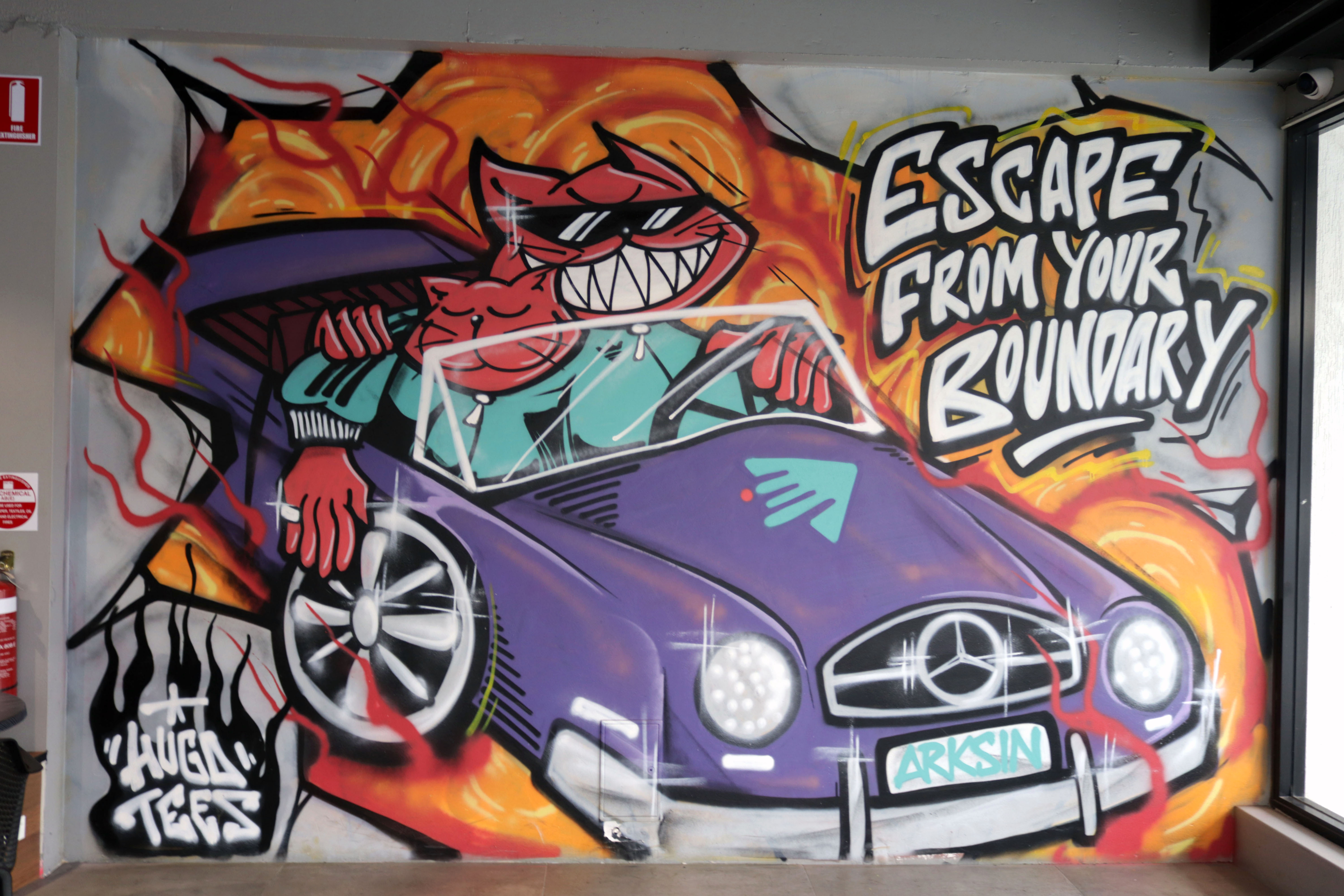 Escape From Your Boundary by Hugo Tees | Street Art NSW