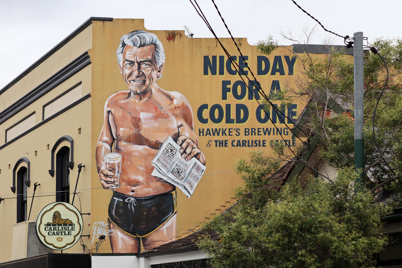 Nice Day for a Cold One by Scott Marsh | Street Art NSW