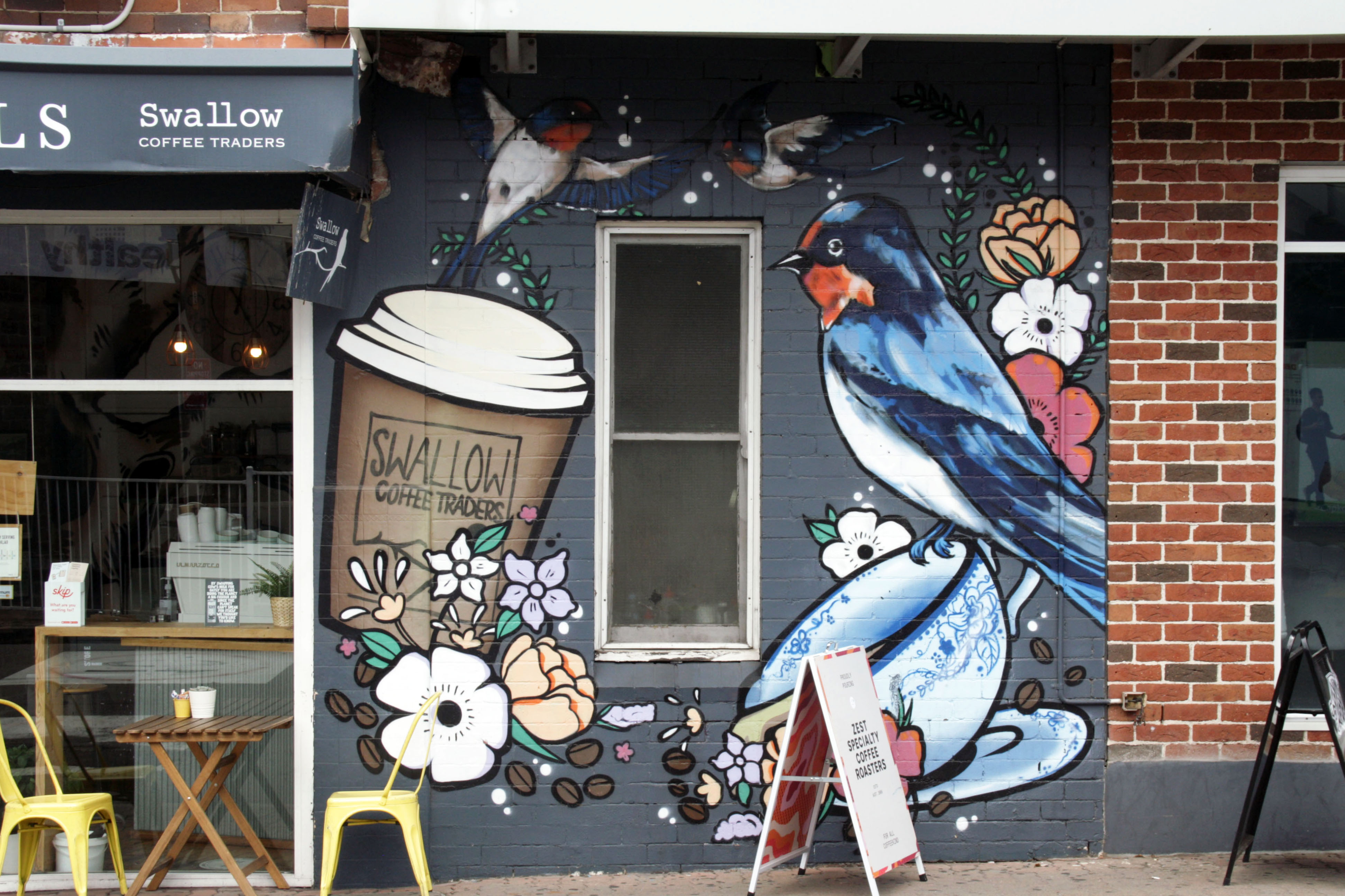 Swallow Coffee Traders | Street Art NSW