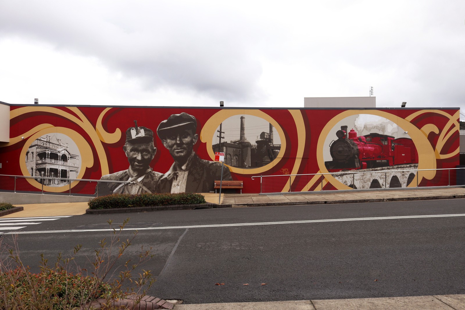 Lithgow Workies Community Mural by Sharon Billinge | Street Art NSW