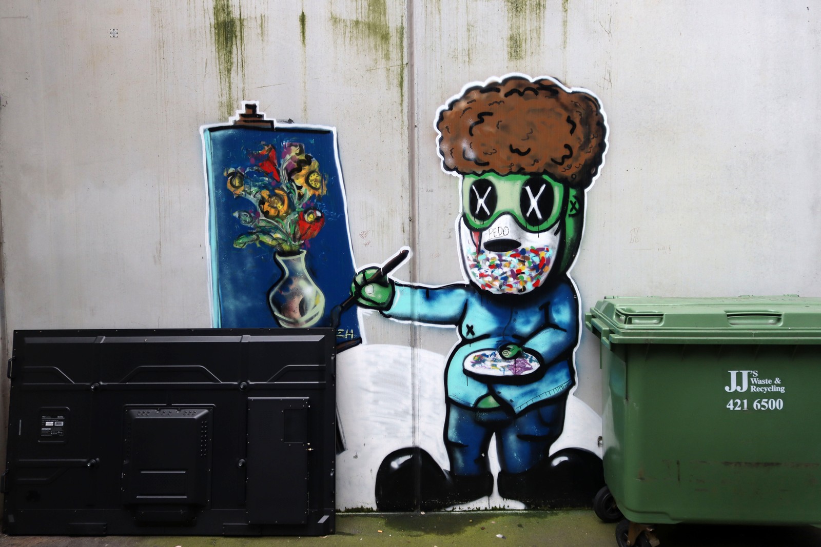 Bob Ross by Zachery Hawkins | Street Art NSW