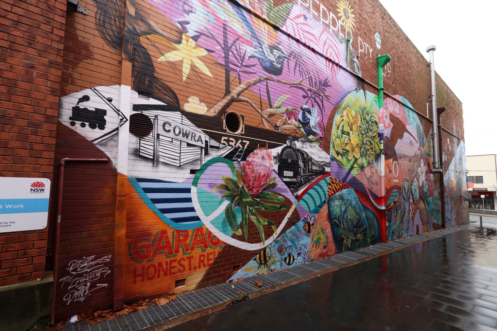 Cowra Laneway Mural by The Brightsiders | Street Art NSW