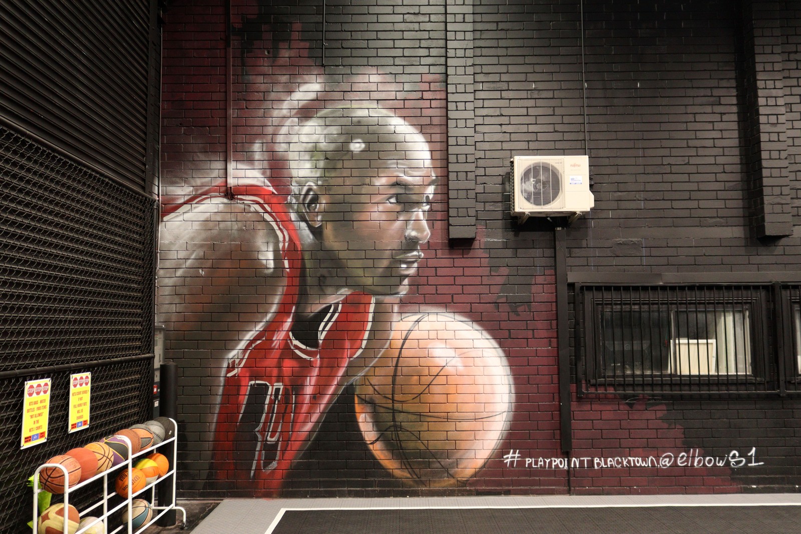 Michael Jordan, Kobe Bryant and Lebron James by Elbows | Street Art NSW