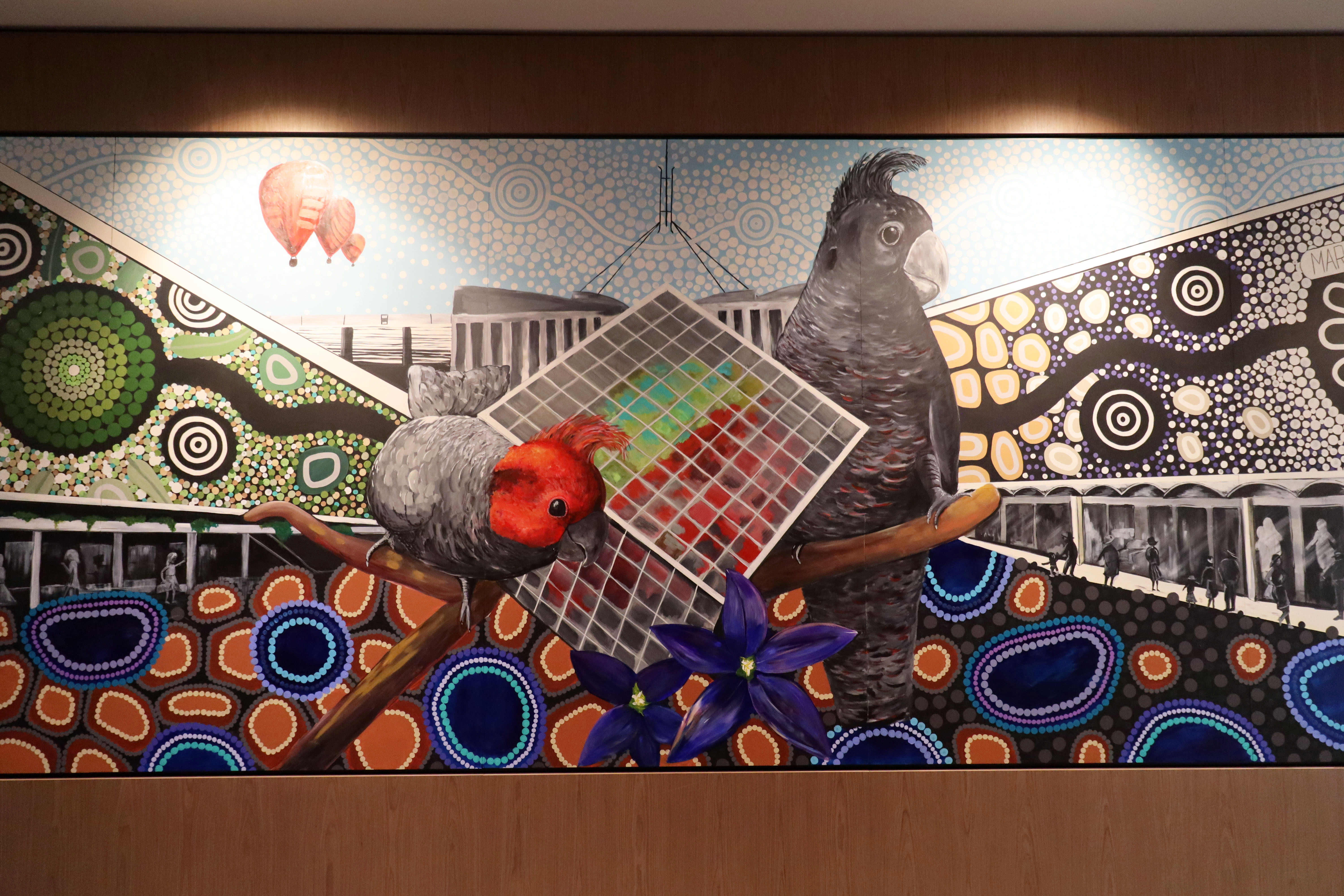 Canberra Centre Mural by Leah Brideson | Street Art NSW