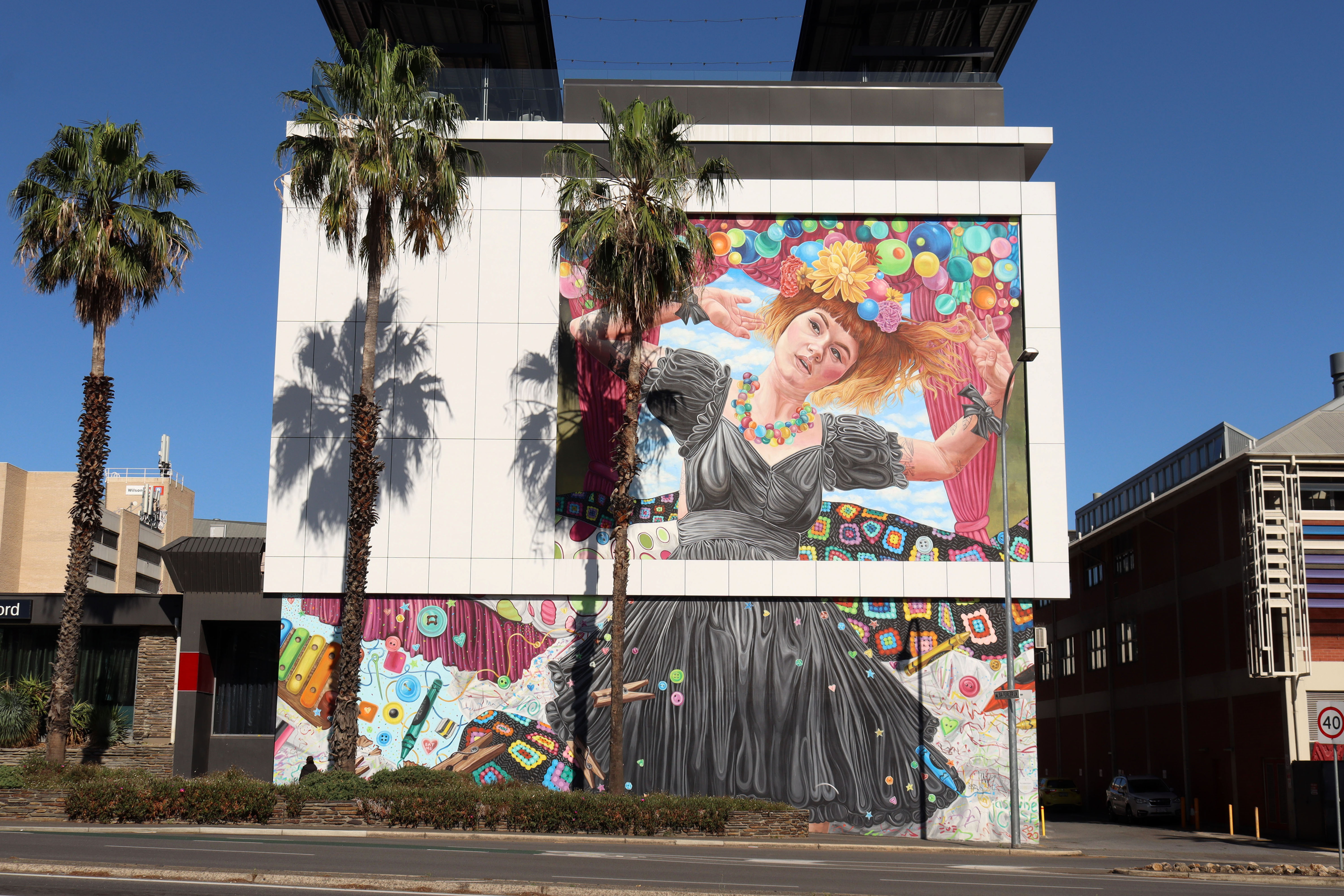 She Imagined Buttons by Jasmine Crisp | Street Art NSW