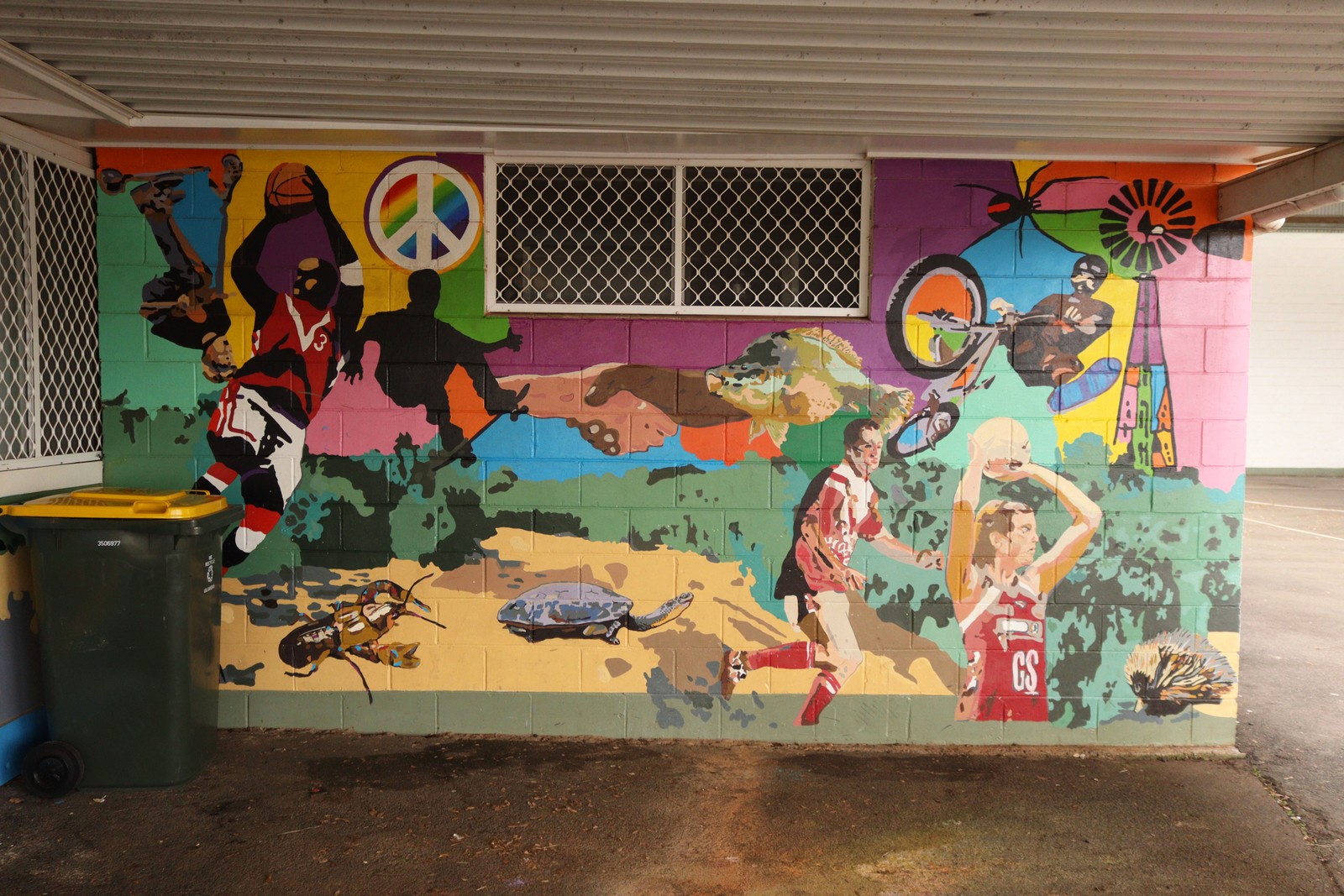 Youth Centre Mural by Jack Randell | Street Art NSW
