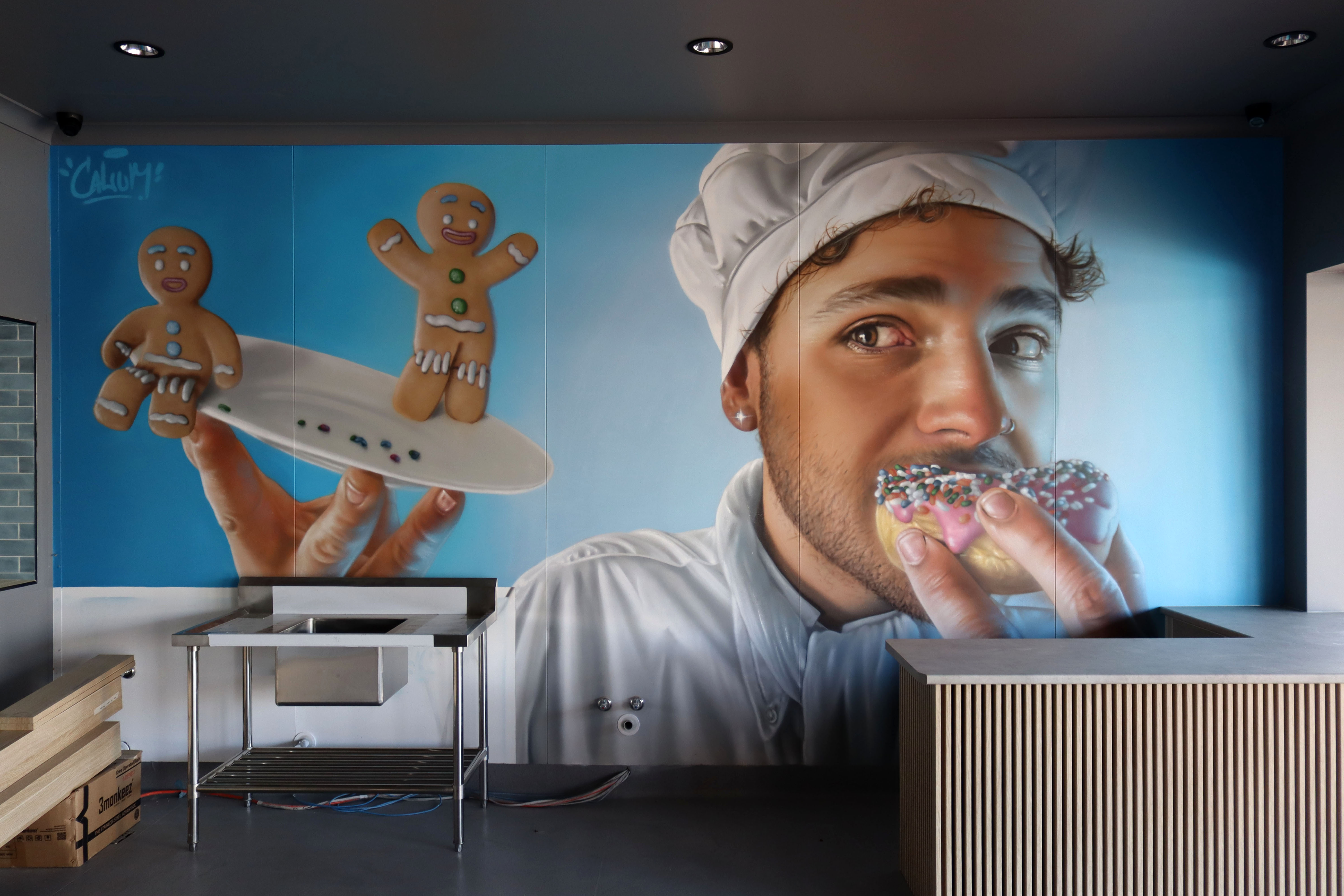 Doughnut Boy by Calum Hotham | Street Art NSW