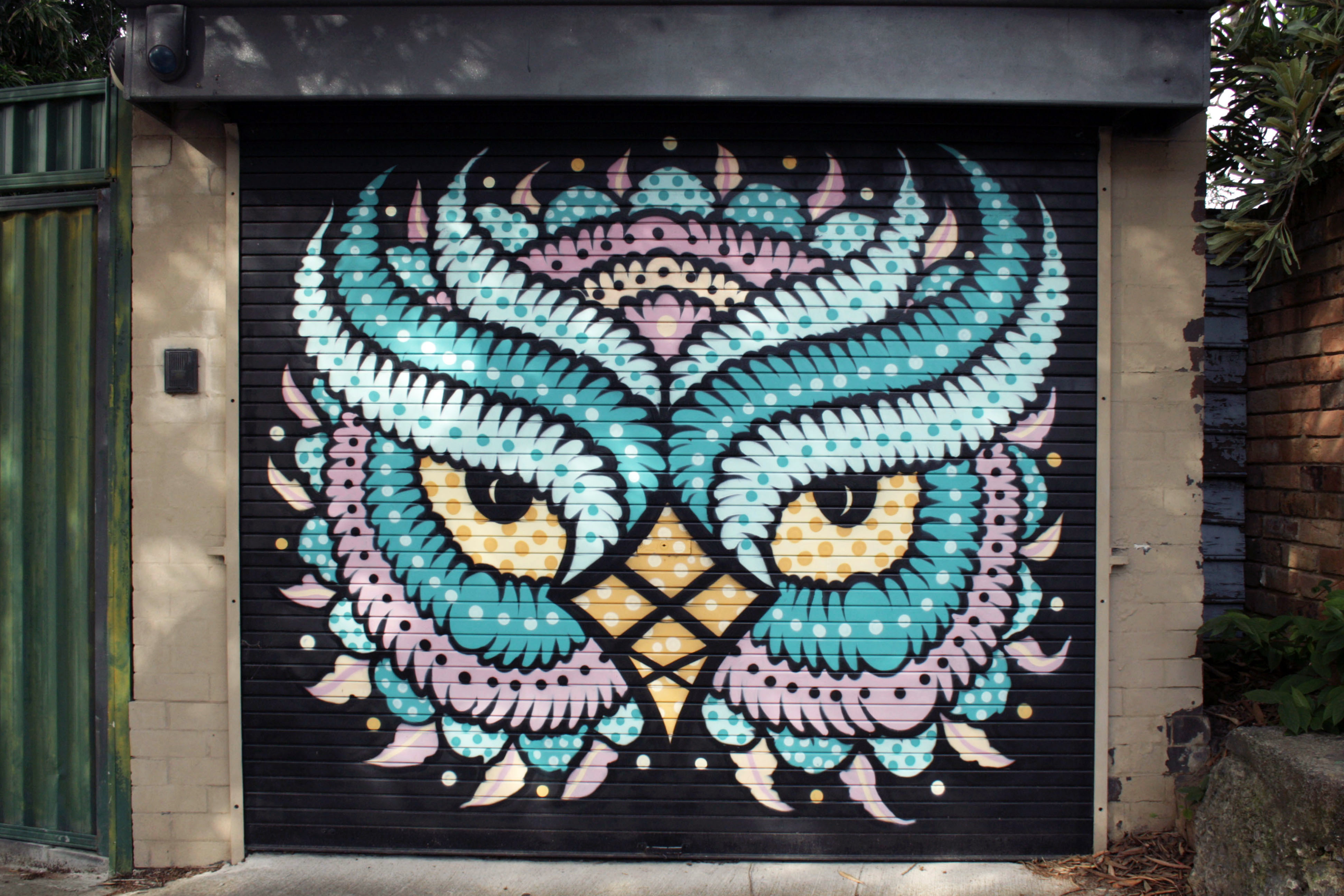 White Pea Fowl by Nico Nicoson | Street Art NSW
