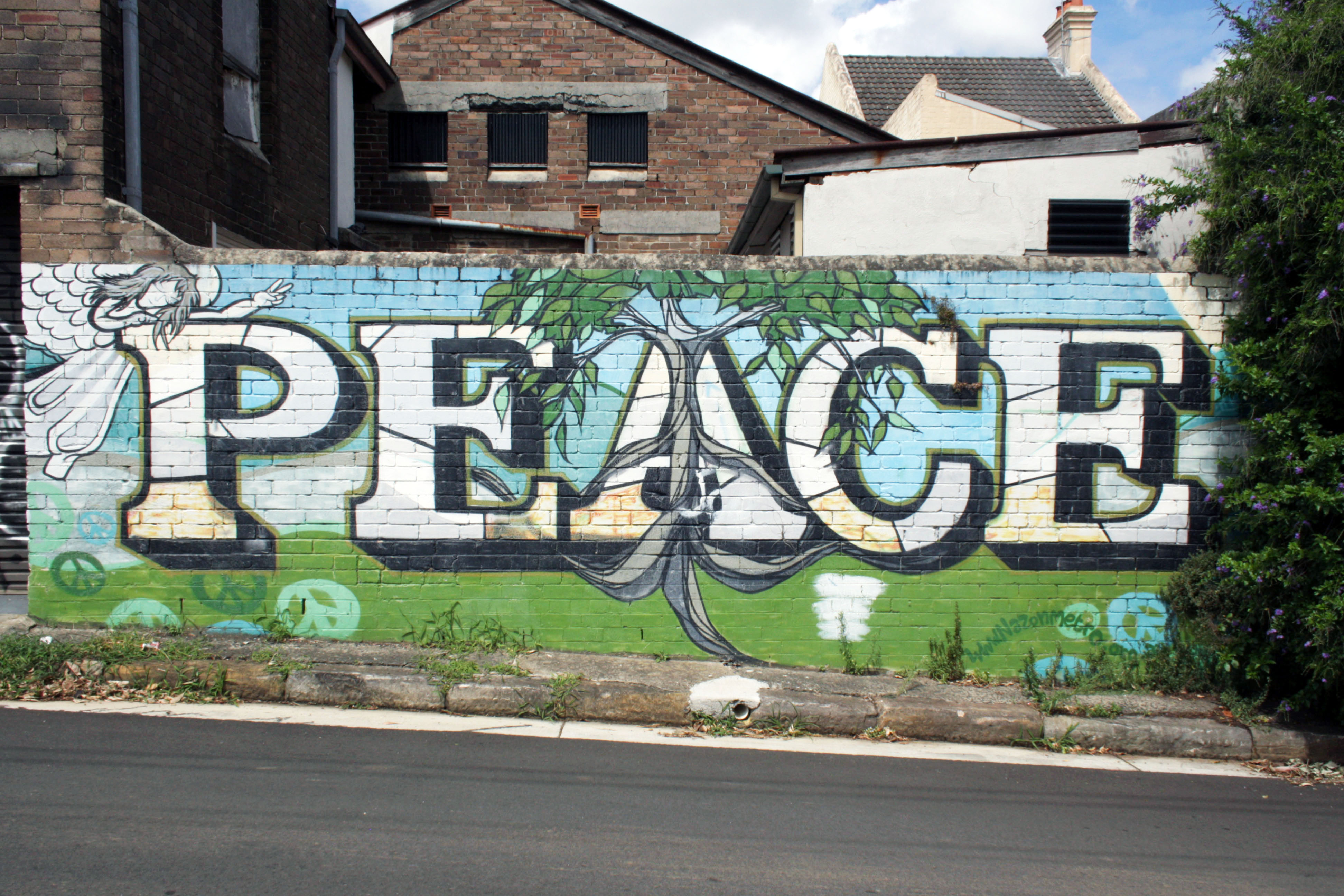 Piece for Peace by Marrickville Youth Resource Centre | Street Art NSW