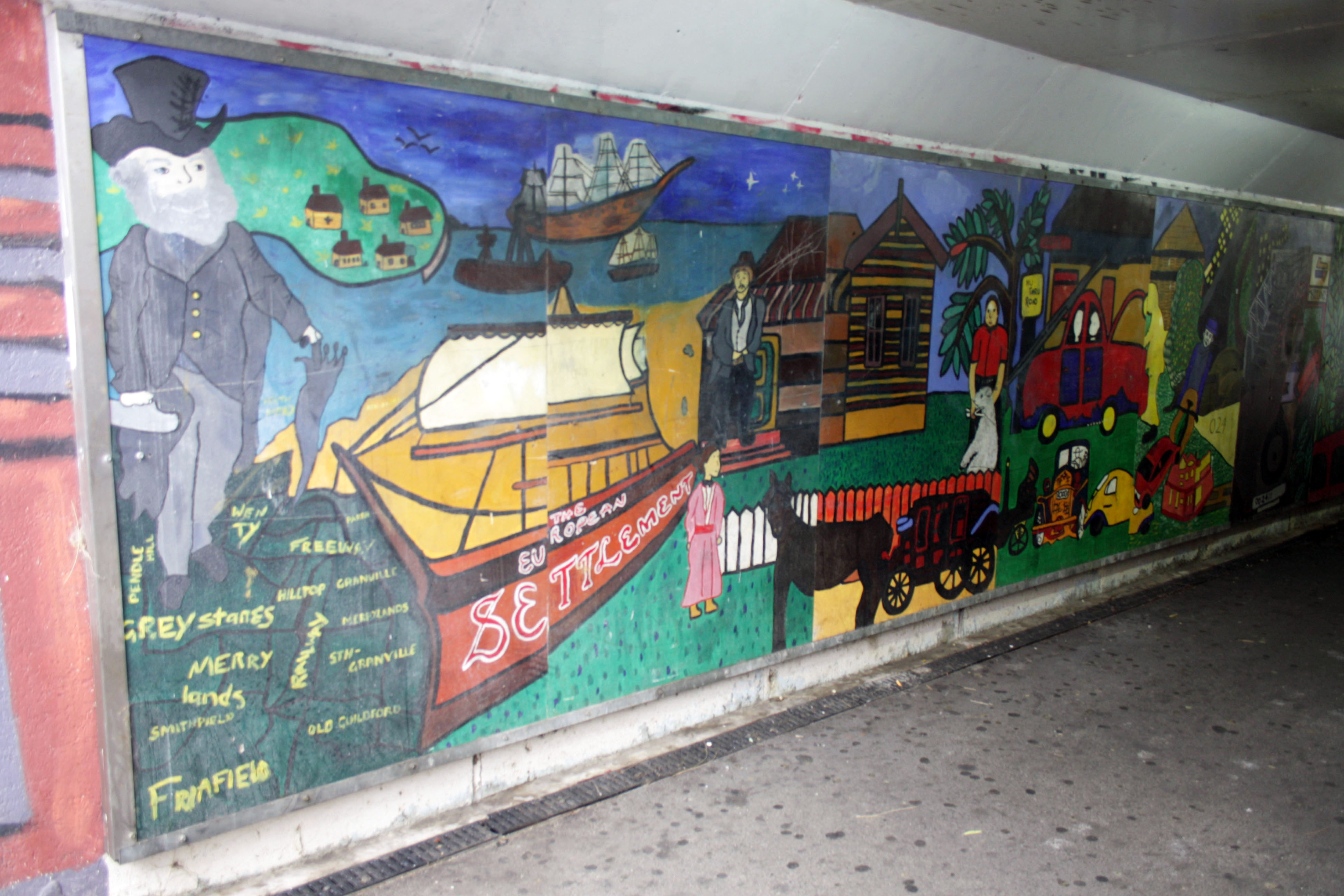 Merrylands Station Underpass Mural