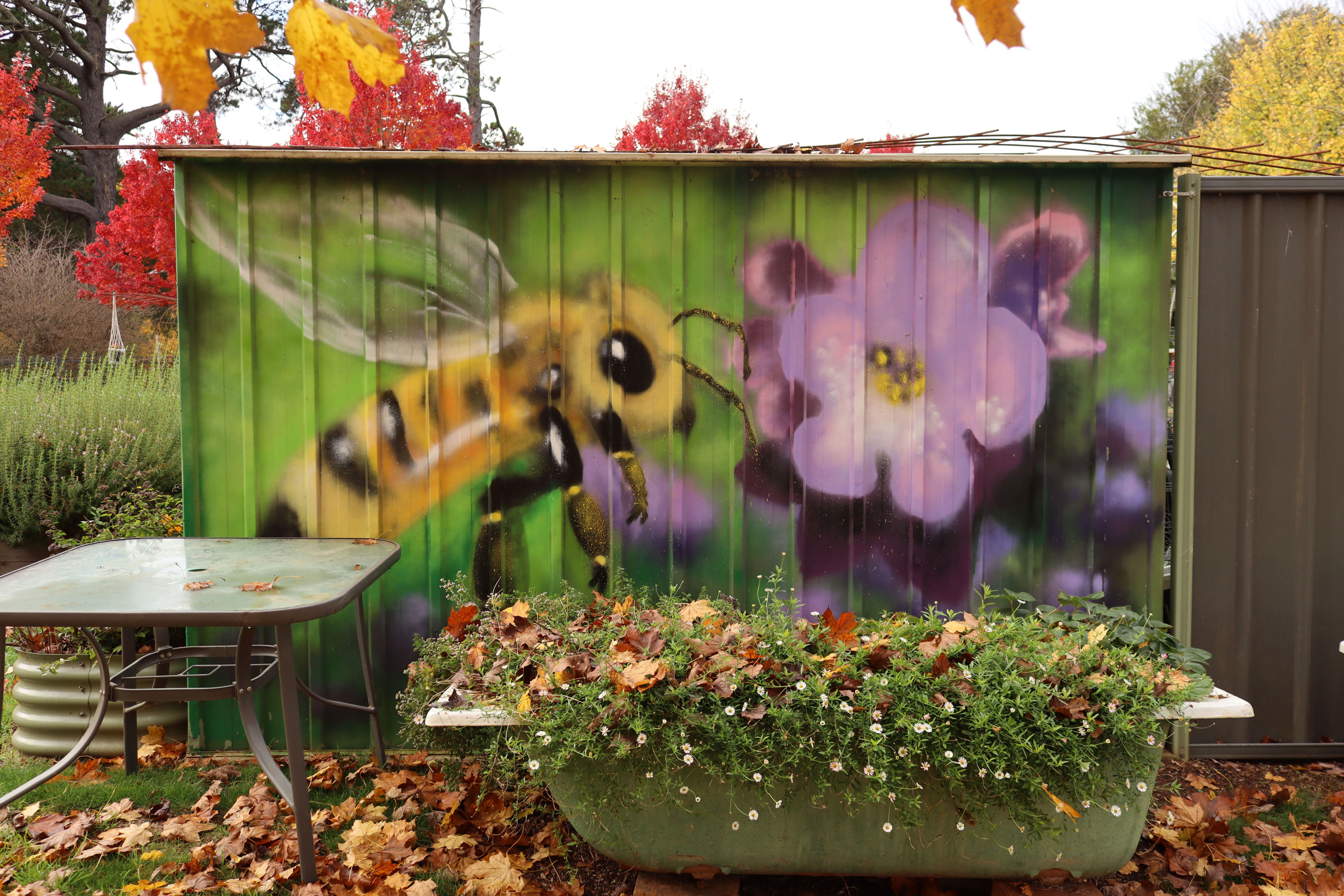 Busy Bee Mural by Uncle Cuggs | Street Art NSW