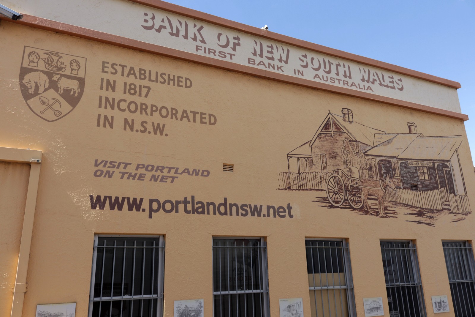 Original Bank of NSW/The Bank Teller/Gold Buyer's Hut Sofala by Ron Bidwell | Street Art NSW