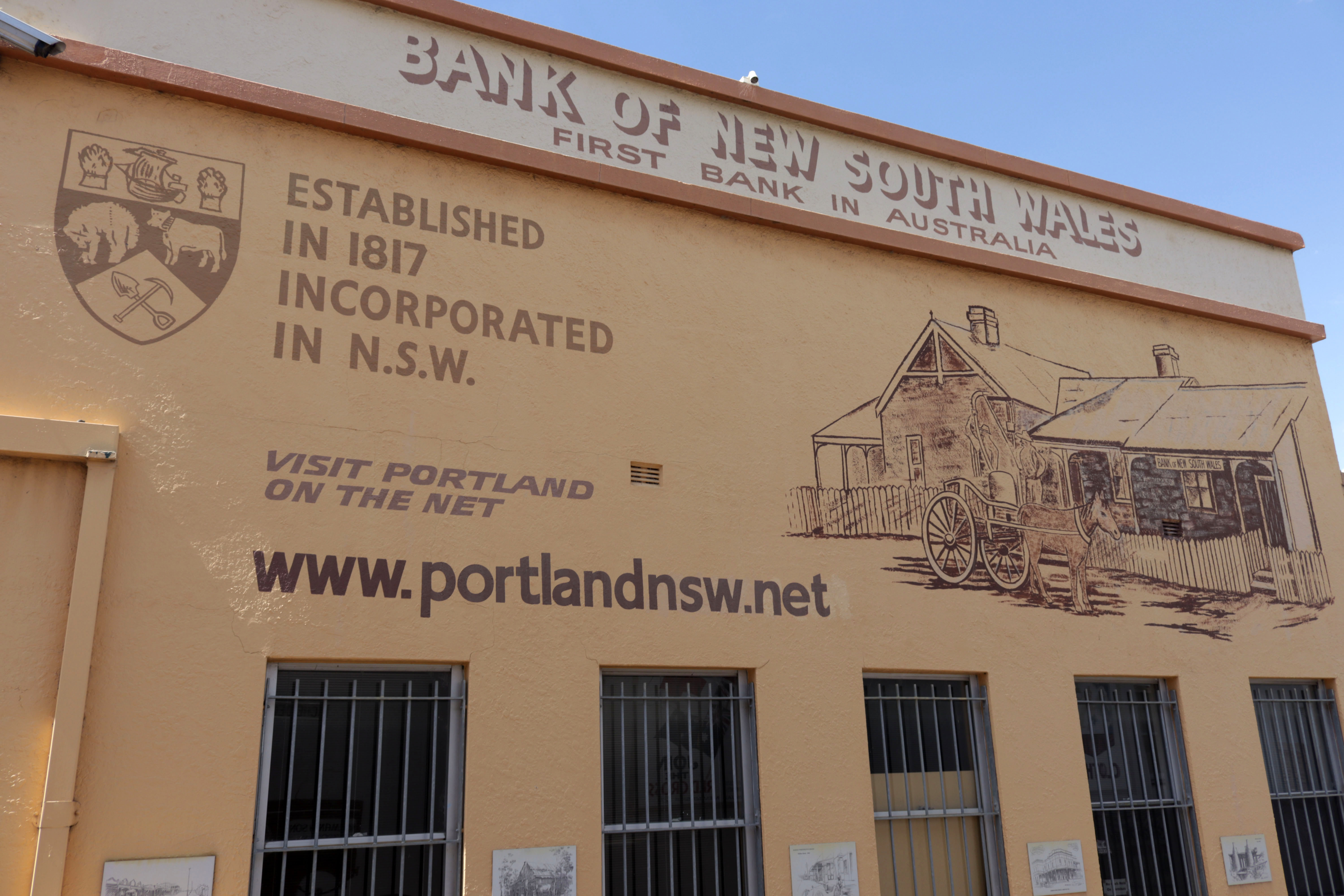 Original Bank of NSW/The Bank Teller/Gold Buyer's Hut Sofala by Ron Bidwell | Street Art NSW