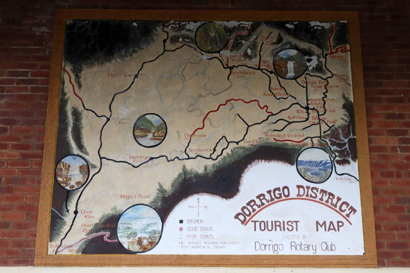 Dorrigo District Tourist Map by Dorrigo Rotary Club | Street Art NSW