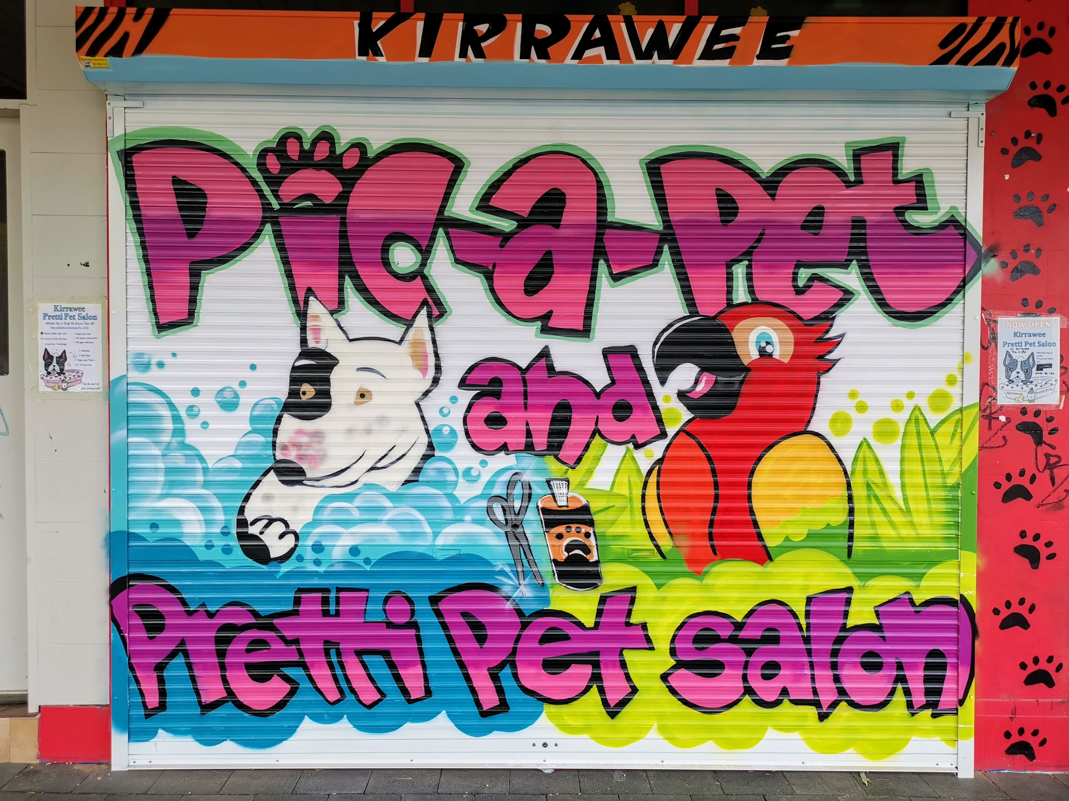 Kirrawee Pic-a-pet and Pretty Pet Salon by Born Ready Art | Street Art NSW