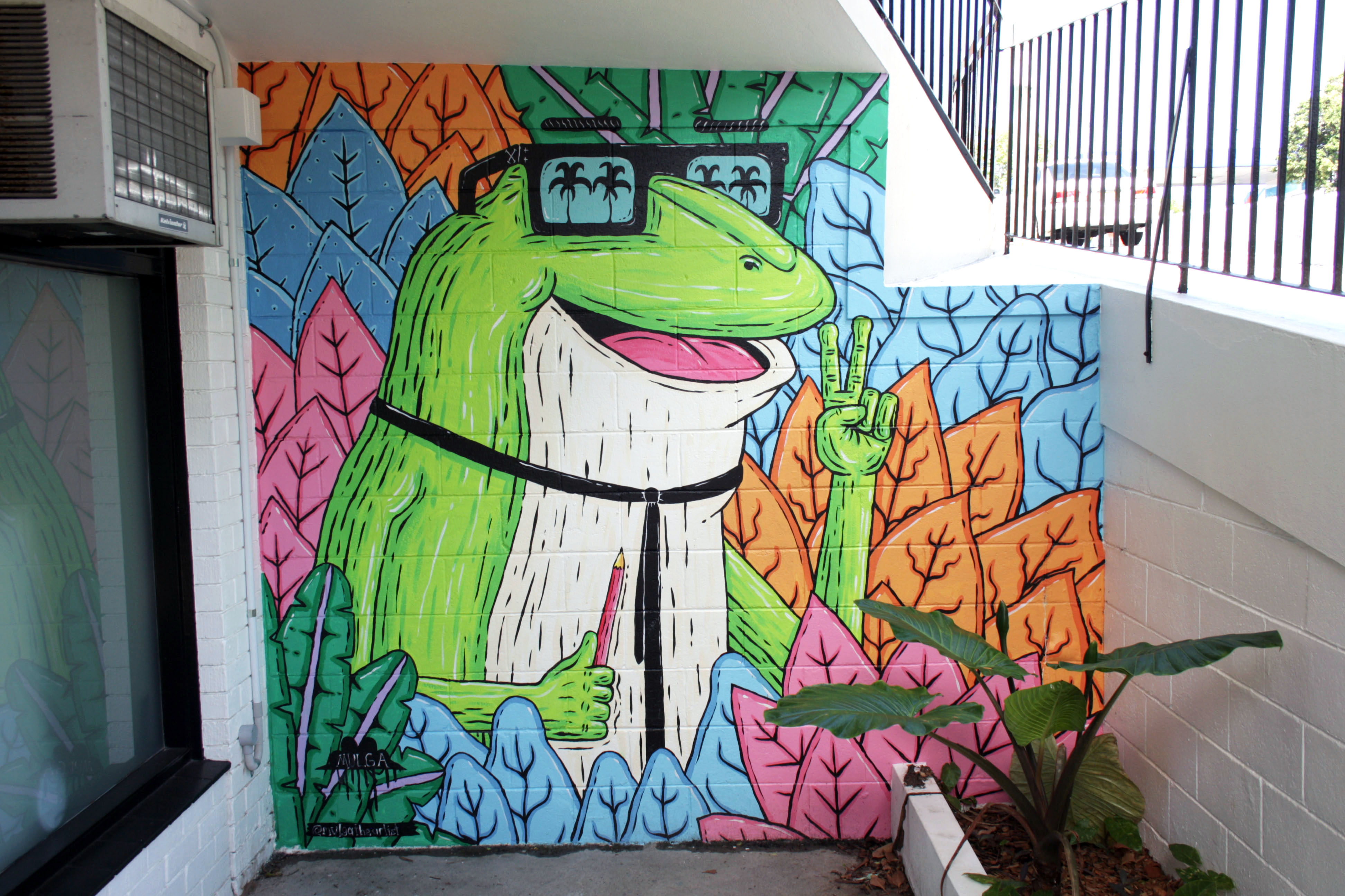 Phil the Frog by Mulga | Street Art NSW
