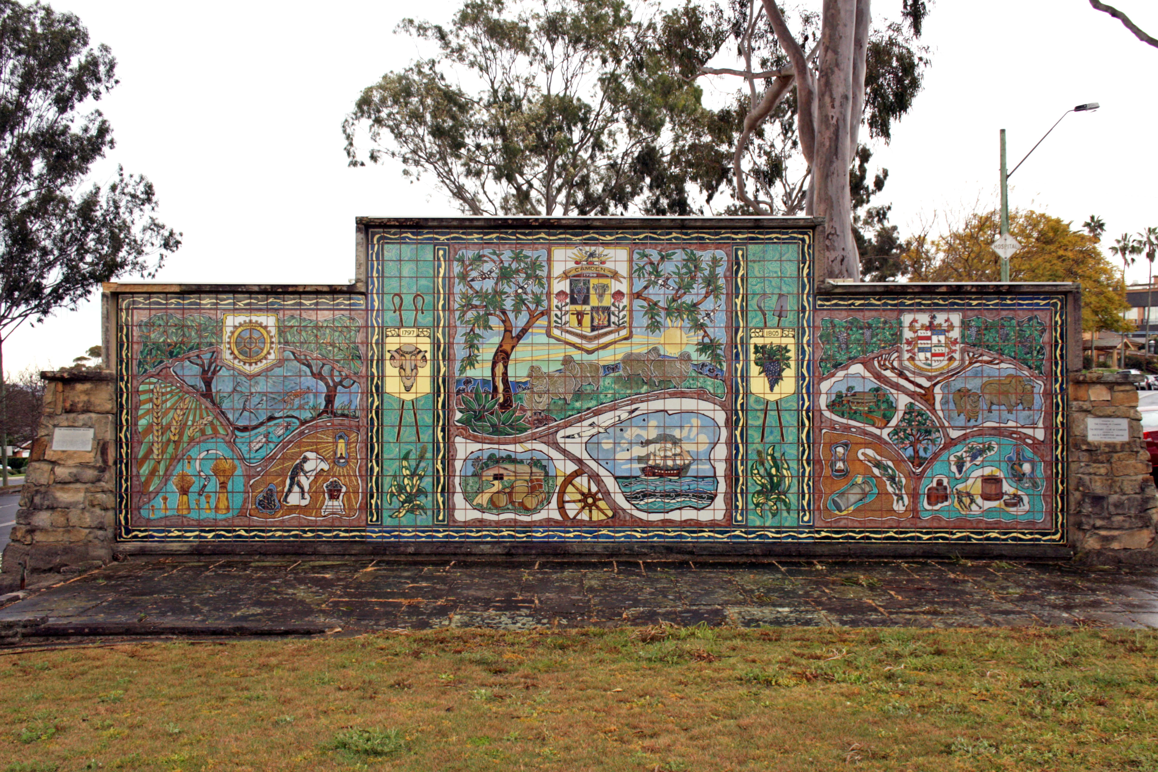 The Camden Pioneer Mural by Byram Mansell | Street Art NSW