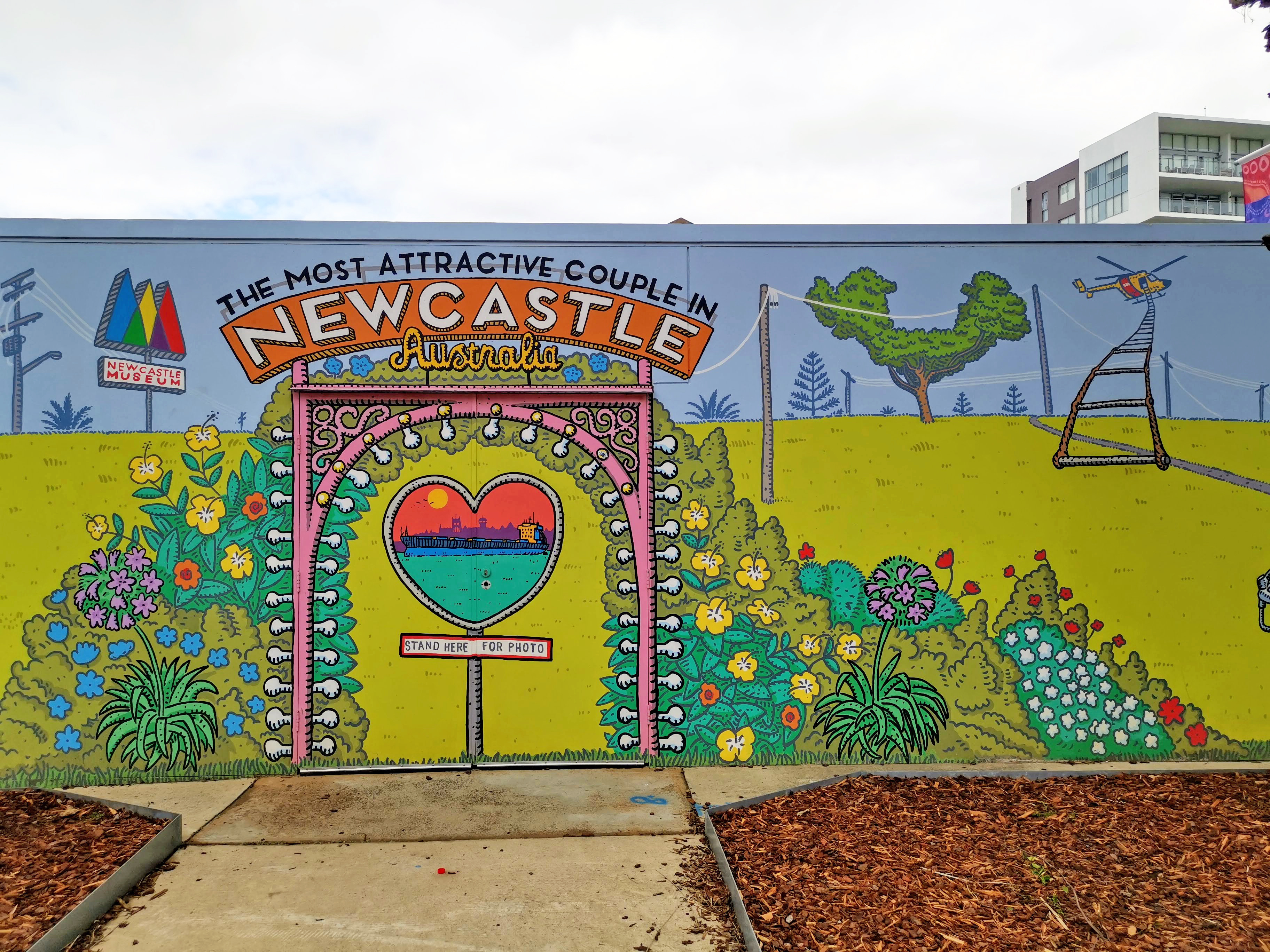 The Most Attractive Couple in Newcastle by Trevor Dickinson | Street Art NSW