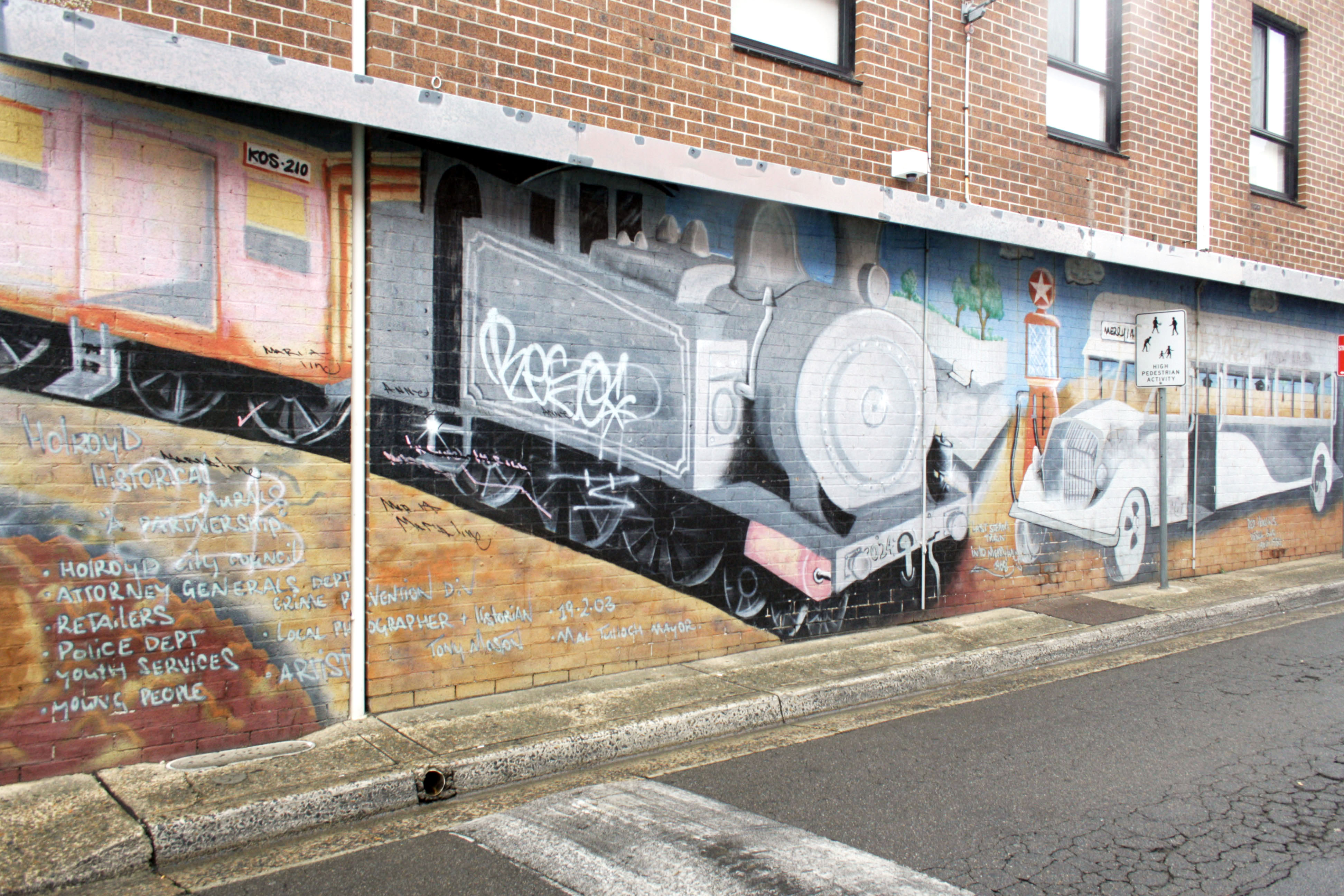 Holroyd Historical Mural by Tony Moston | Street Art NSW