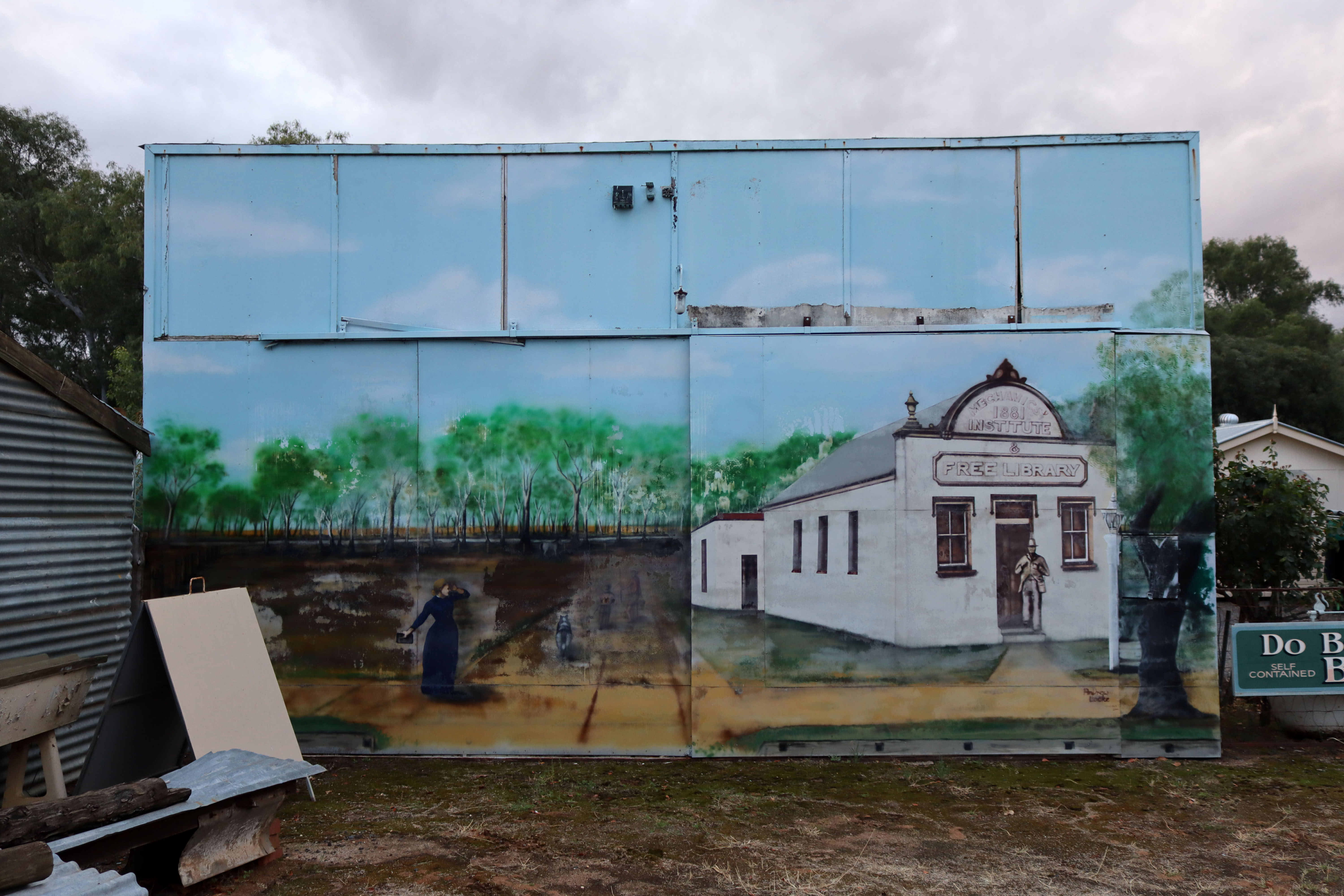 Jerilderie Free Library & Mechanic's Institute by Andrew Locke | Street Art NSW