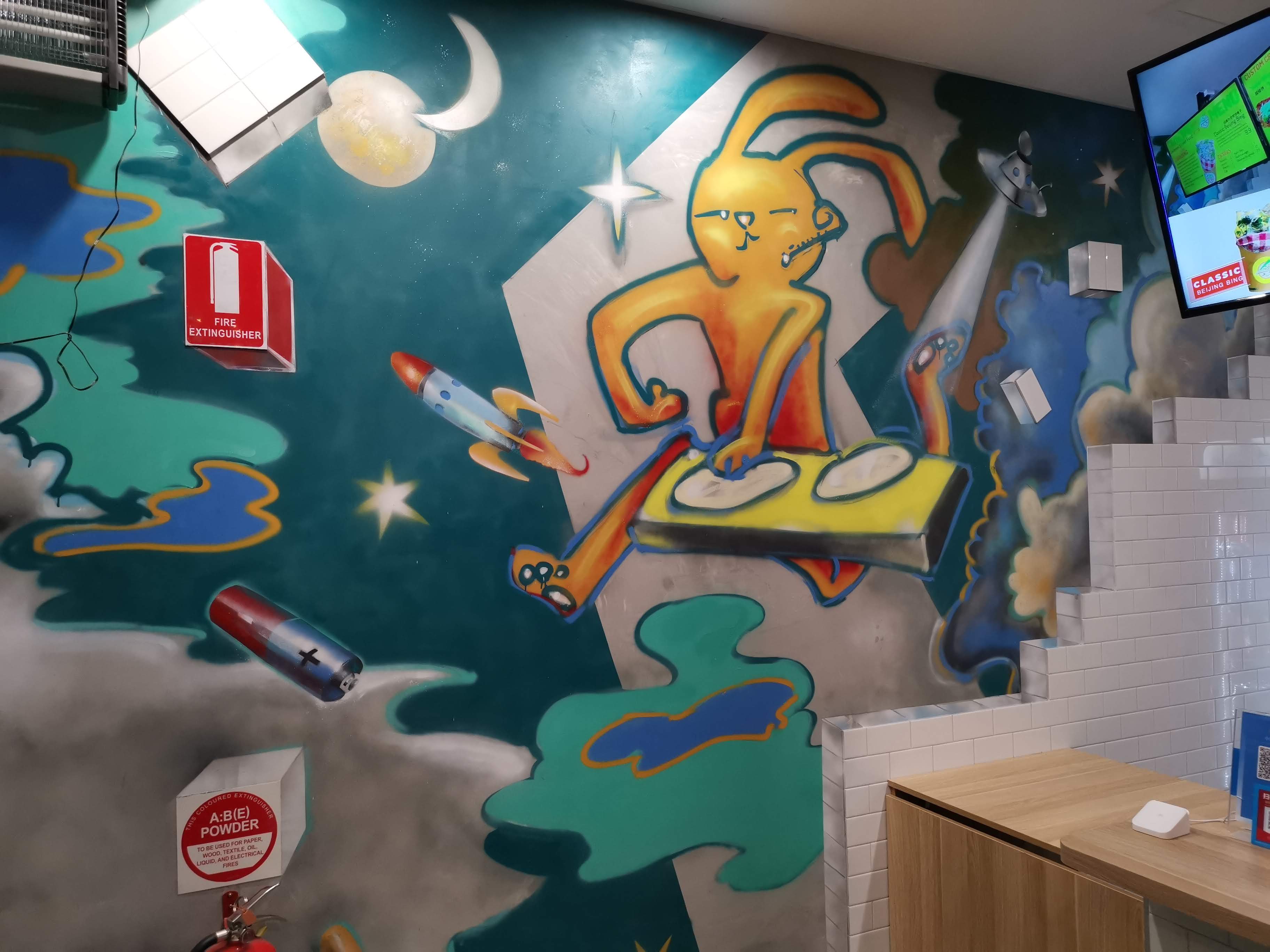 Space Rabbit by Simon Sawell | Street Art NSW