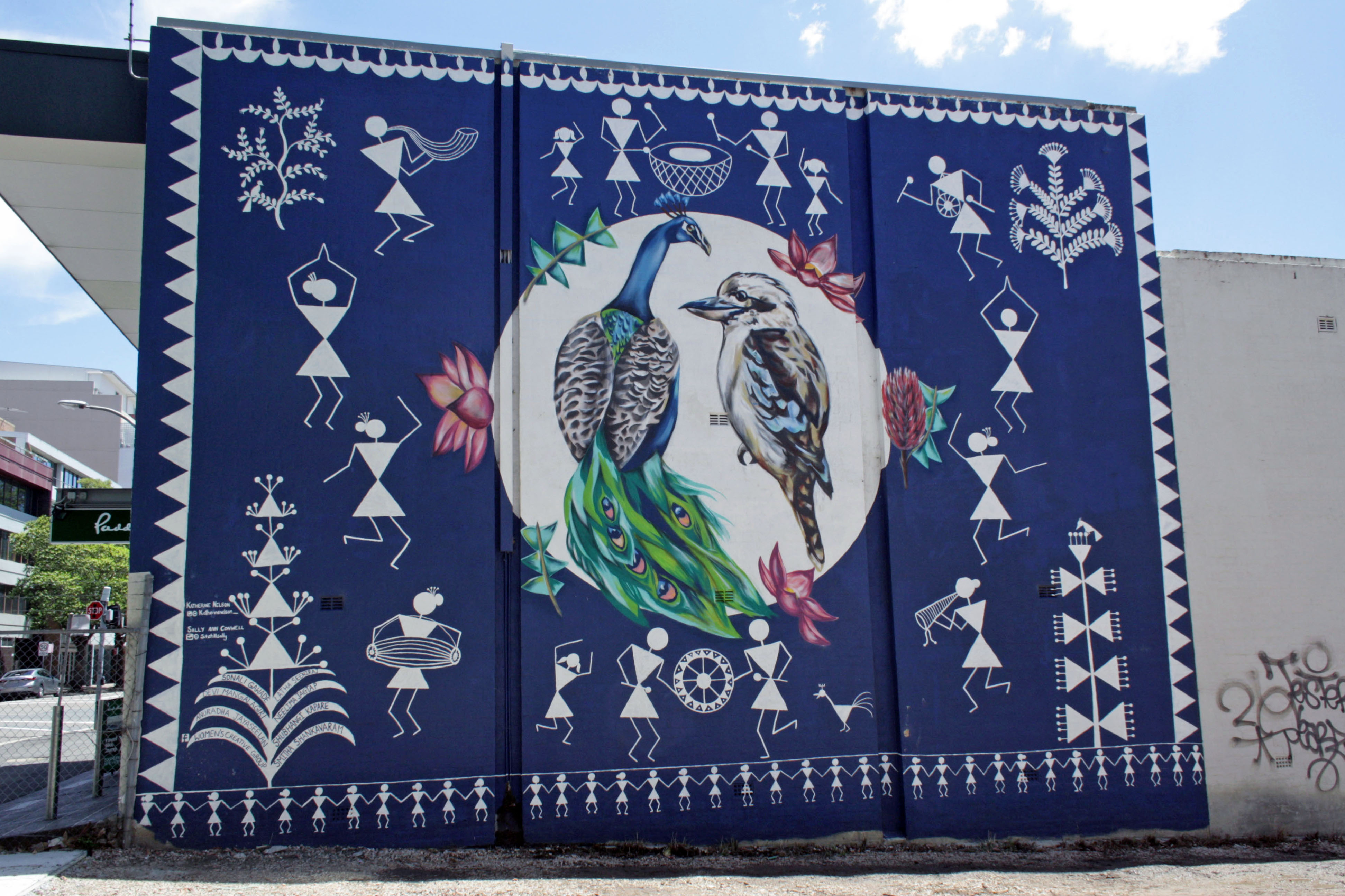 Warli Style by Sally Ann Conwell | Street Art NSW