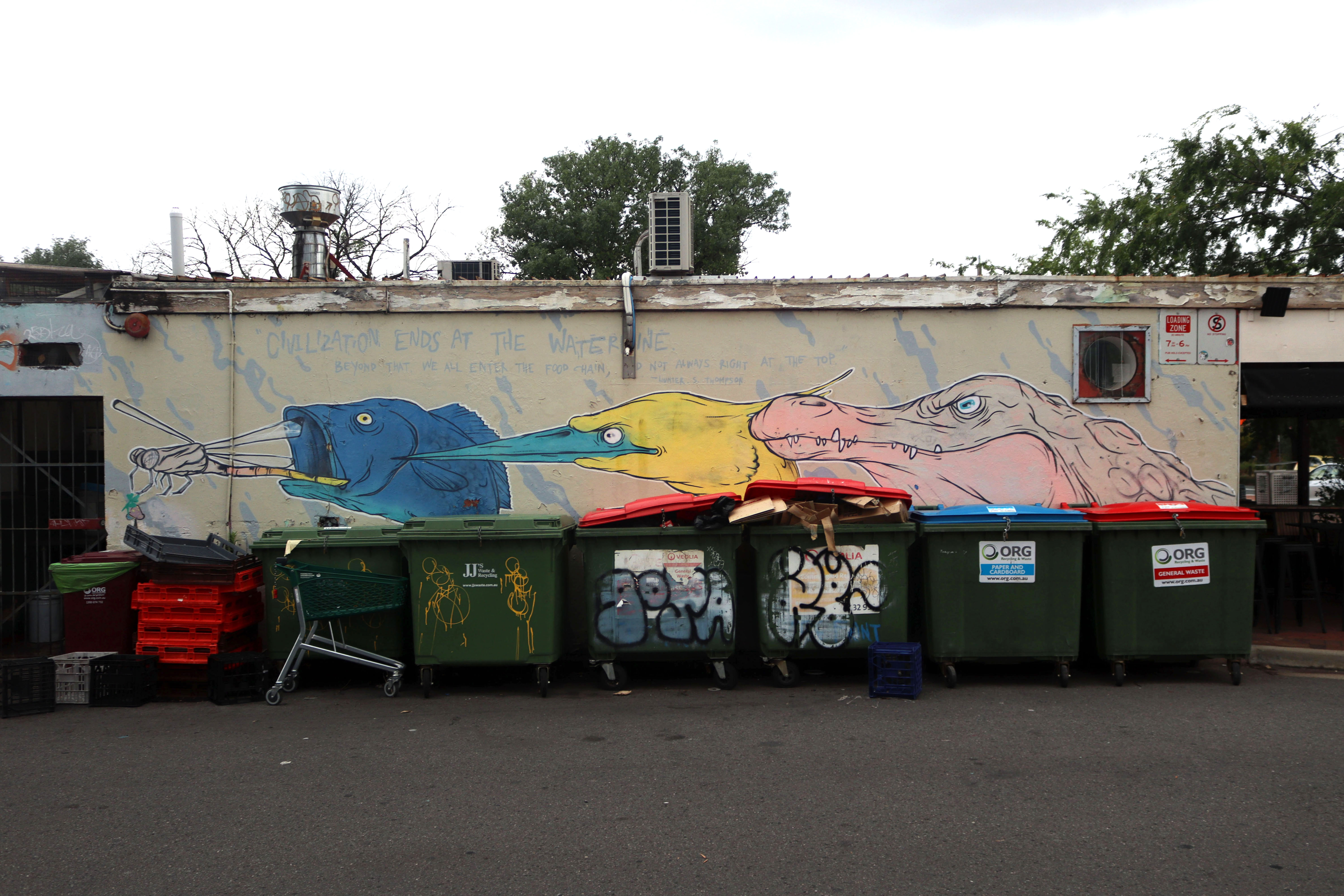 Civilization Ends at the Waterline by Houl | Street Art NSW